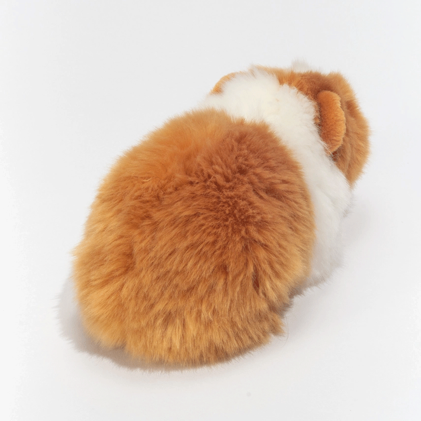 Premium Plush Gold & White Guinea Pig Stuffed Animal - Soft & Cuddly Teddy Hermann Collectible Toy for Kids & Adults | Perfect Gift for Pet Lovers, Birthday & Home Decor