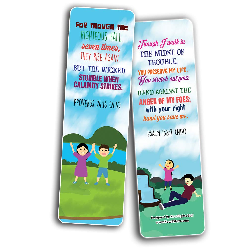 Christian Bible Bookmarks on Bullying (60-Pack) - Sunday School Rewards & Party Favors for Church Events