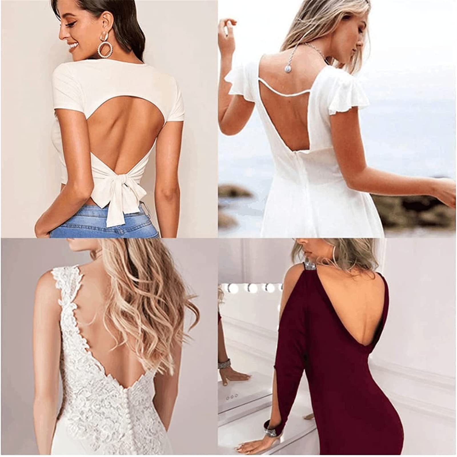 Starry Bra - Wireless Low Back Lace Bra for Women | U-Back Lifting Design | Comfortable Support for Evening Wear & Special Occasions