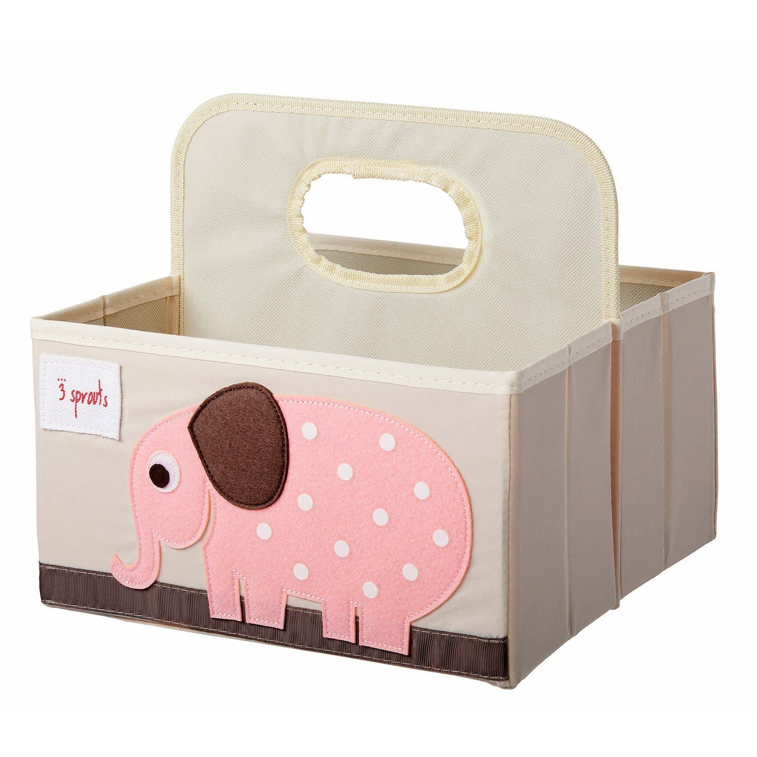 Elephant Diaper Caddy Organizer - Baby Essentials Storage for Nursery, Changing Table & On-the-Go - Perfect for Diapers, Wipes, Creams & Baby Care Items