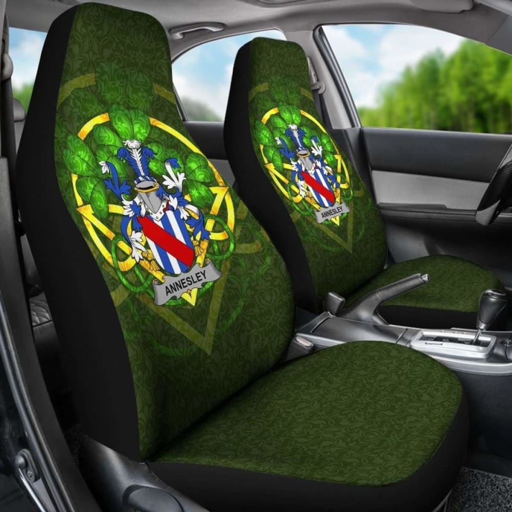 Annesley Ireland Car Seat Cover Set of 2 - Celtic Shamrock Design for Auto Protection | Perfect for St. Patrick's Day & Irish-Themed Decor