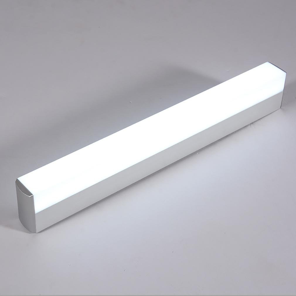 Modern LED Mirror Light 12W 16W 22W Waterproof Wall Lamp - Acrylic Wall Mounted Bathroom Lighting, White Light, 55CM - Perfect for Vanity, Makeup, and Shower Areas
