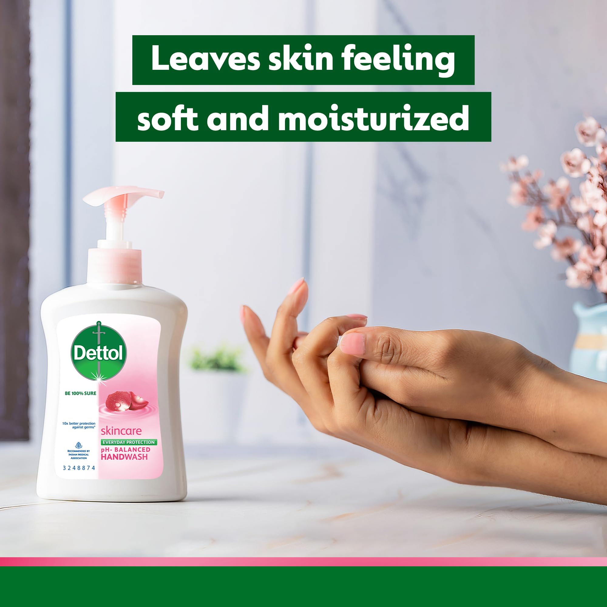 Dettol Liquid Hand Wash Dispenser Bottle Pump - Moisturizing & pH Balanced Hand Soap for Skincare (Pack of 3, 200ml Each) | 10X Germ Protection | Ideal for Home, Kitchen, Bathroom & Office Use