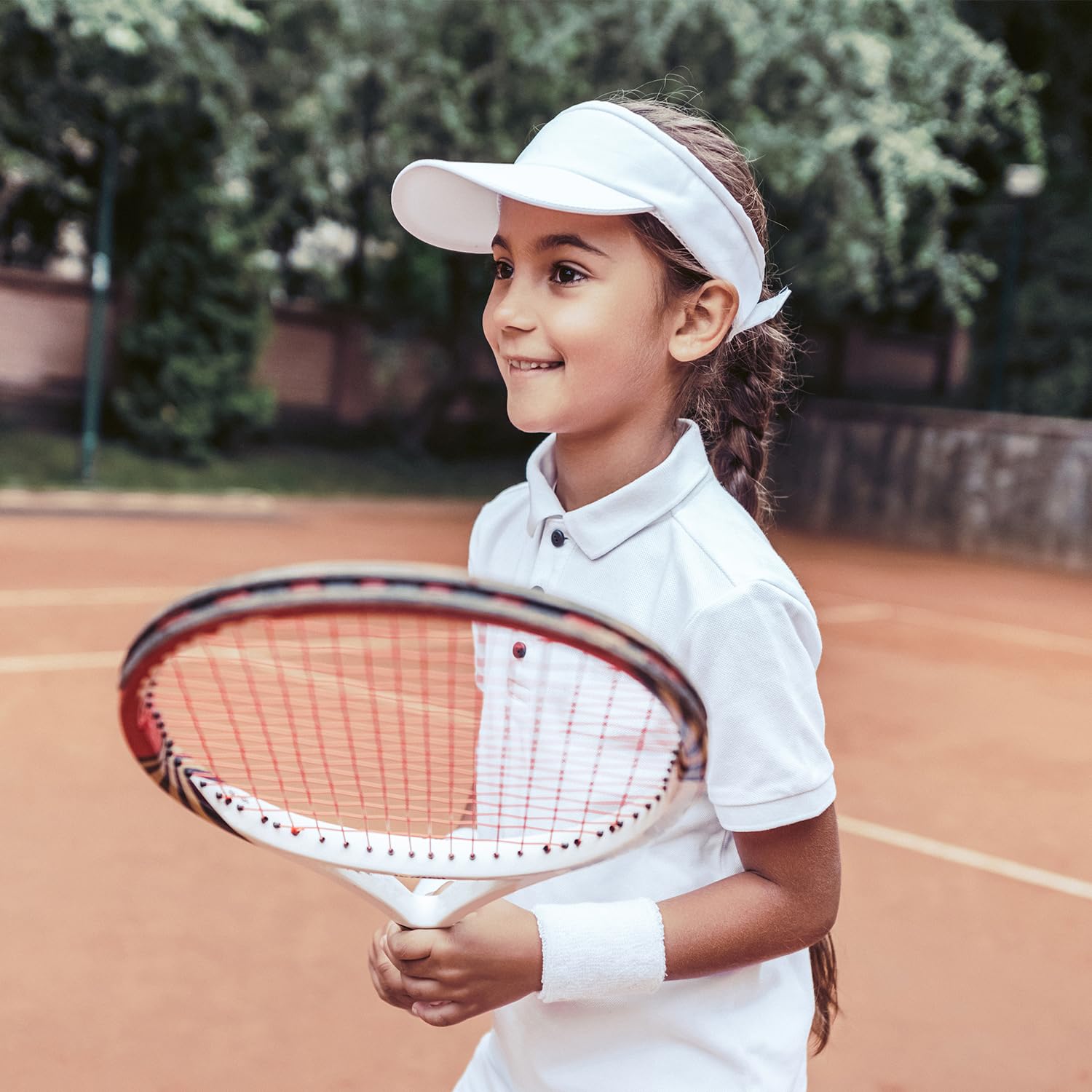 Jastore Kids Packable Sun Visor Hat - Breathable Cotton Sports Hat for Boys & Girls - Perfect for Summer, Golf, Beach & Outdoor Activities