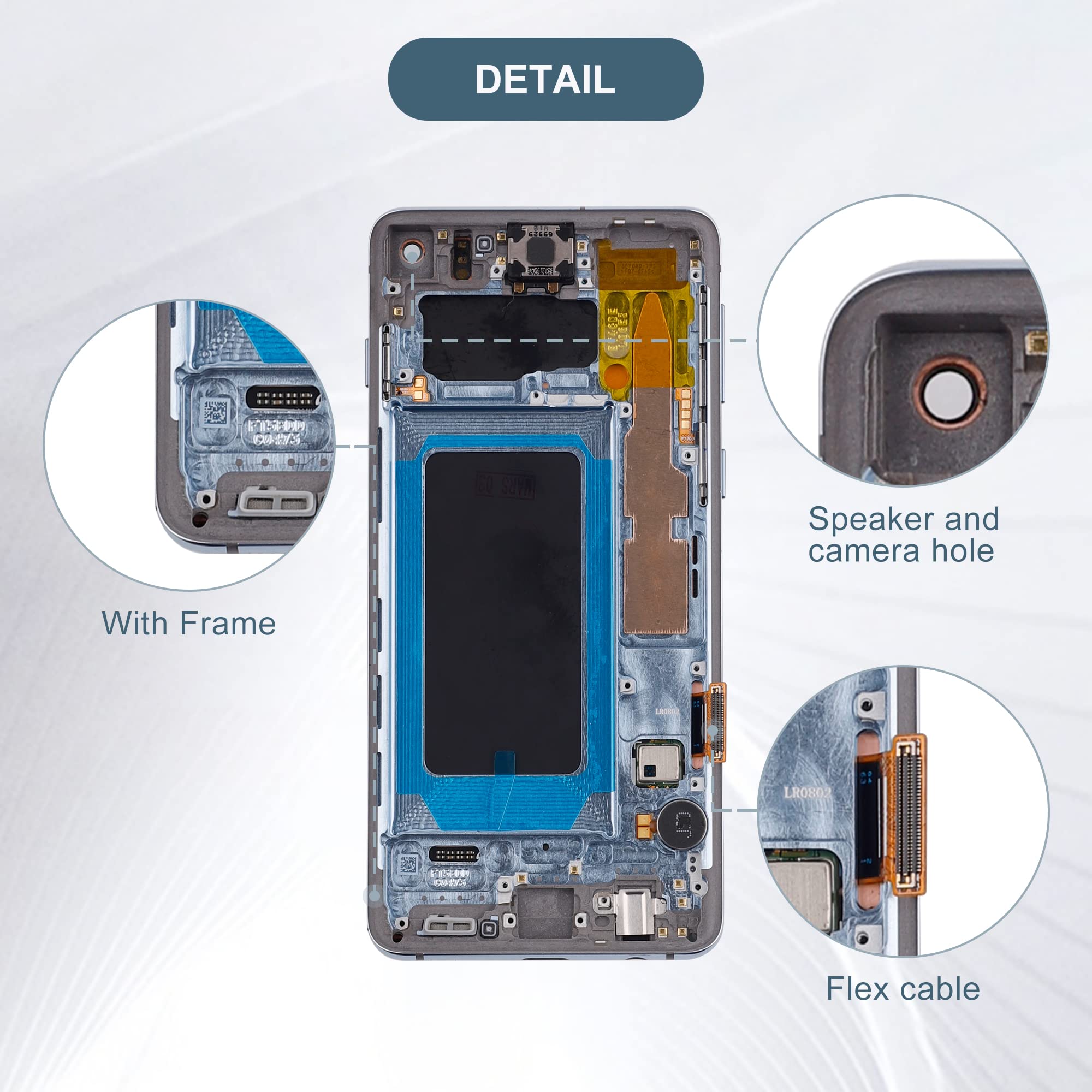 Original: Super Amoled Display Compatible with Samsung Galaxy S10 SM-G973U SM-G973W 6.1