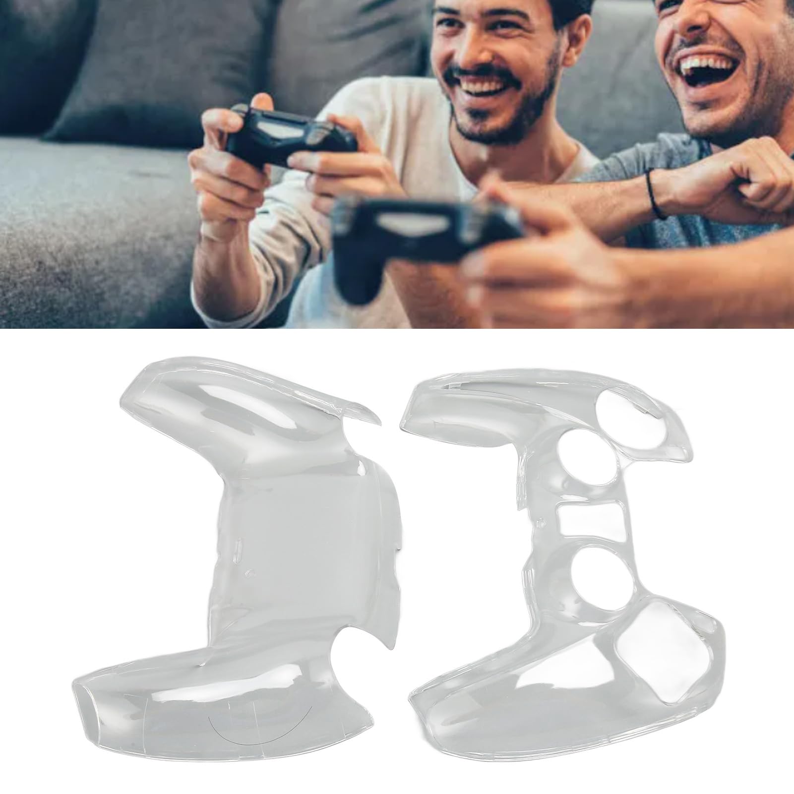 PS5 Controller Silicone Cover - Anti-Slip Transparent Protective Case for PS5 Gamepad, Dustproof & Sweatproof Grip - Perfect for Gaming, Travel & Long Play Sessions