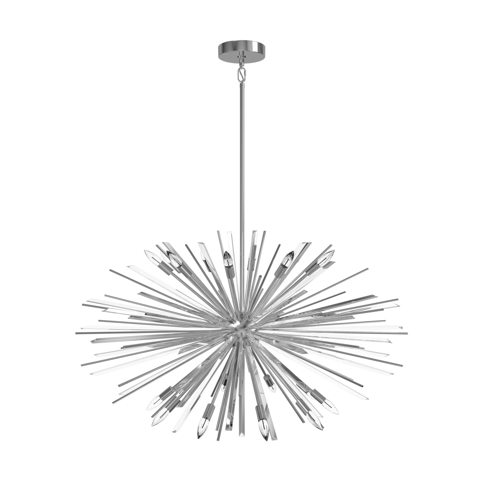 HF8200-CH Palisades AVE. Modern Crystal Hanging Chandelier Light Fixture for Dining Room, Bedroom & Living Room Decor