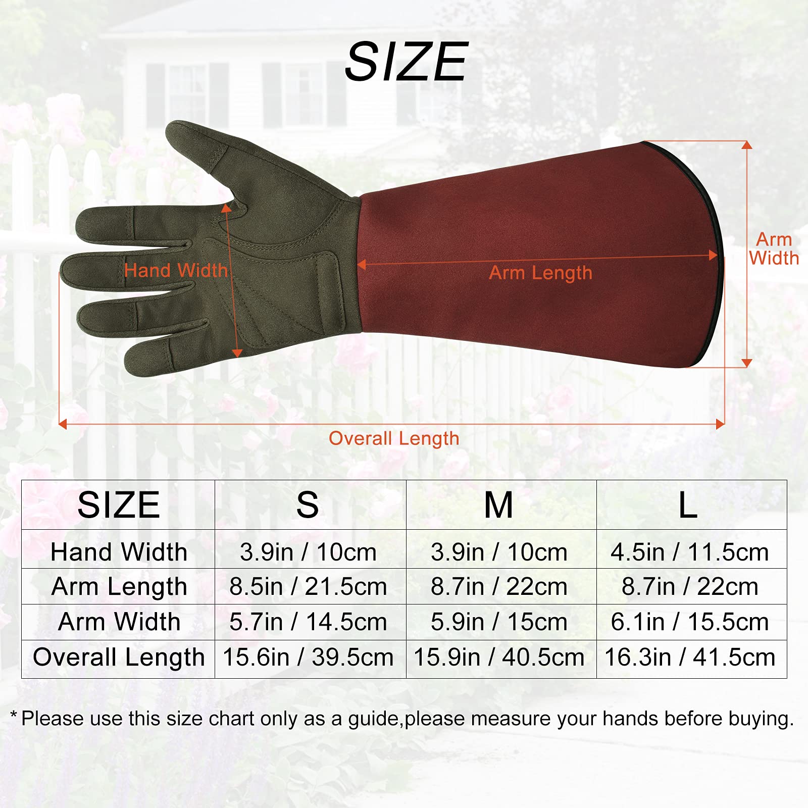BARST Long Gardening Gloves - Thorn Proof Rose Pruning Gloves for Bushes & Cacti - Durable Protection for Gardeners - Perfect Gift for Plant Lovers | Ideal for Landscaping, Flower Arranging & Outdoor Work