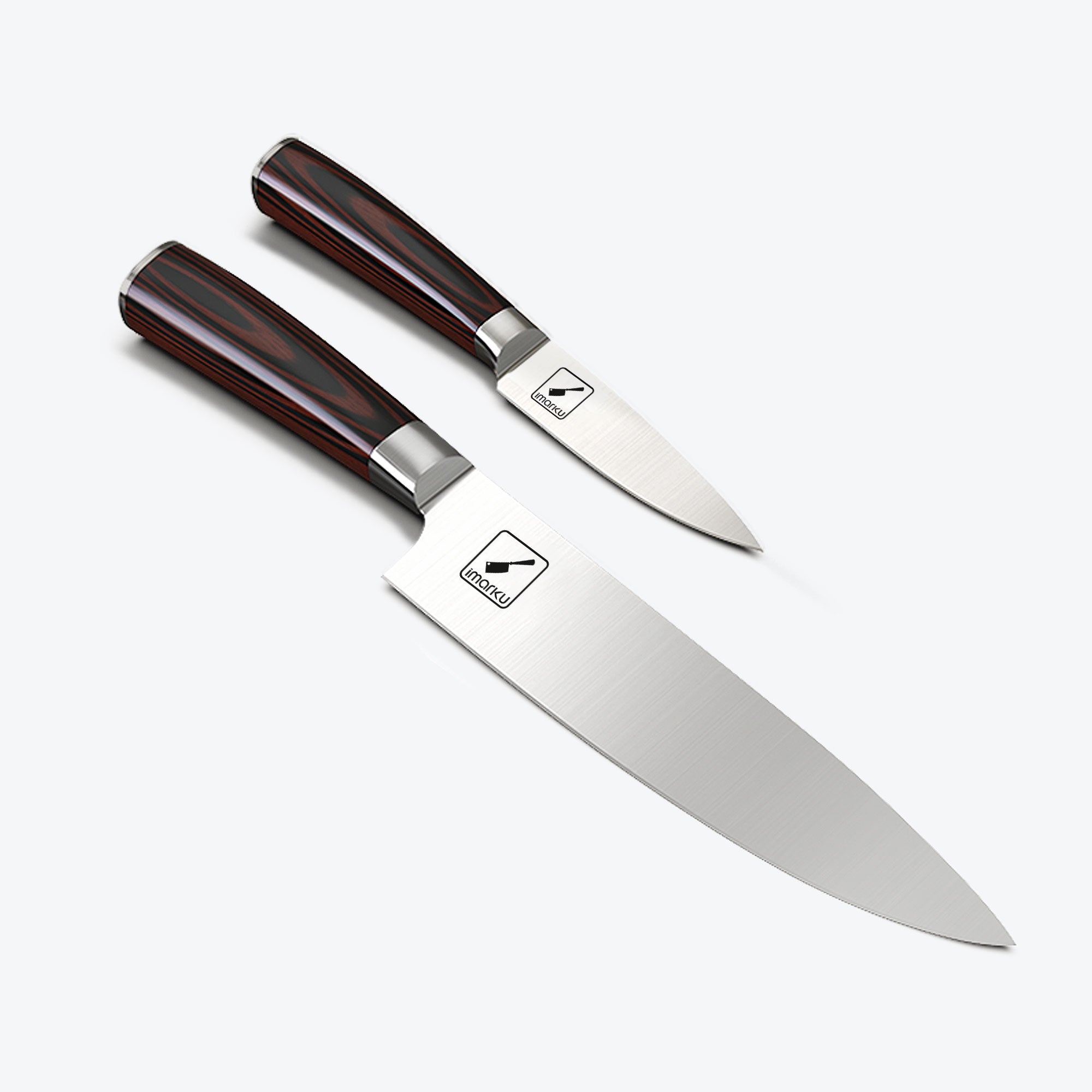 Premium Paring & Chef's Knife Set - 2-Piece Stainless Steel Kitchen Knives for Slicing, Dicing & Chopping - Perfect for Home Cooking, Meal Prep & Professional Chefs