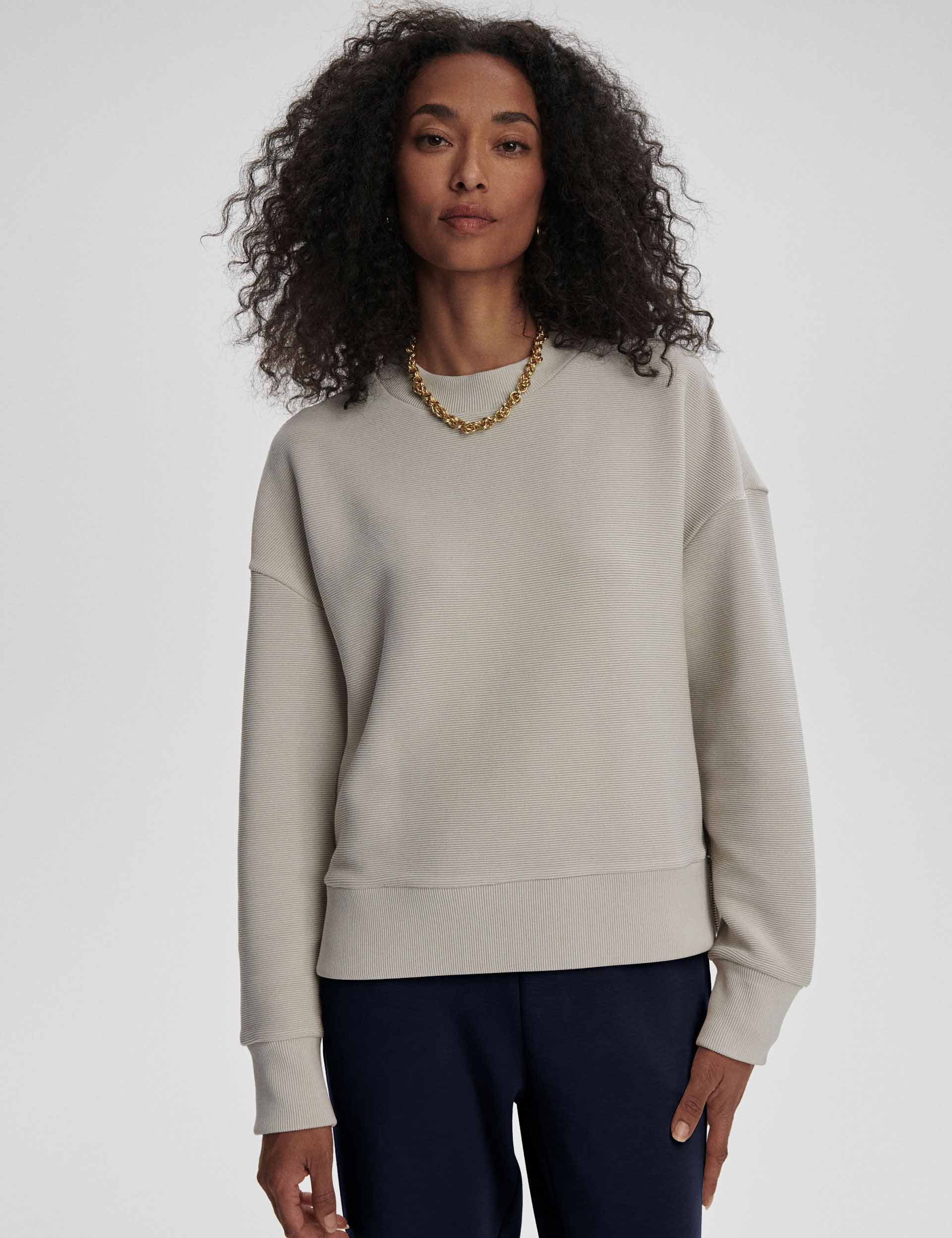 Addelyn Women's Sweatshirt - Soft Silver Grey Pullover for Casual Wear & Lounge Comfort | Perfect for Everyday Outfits & Relaxing at Home