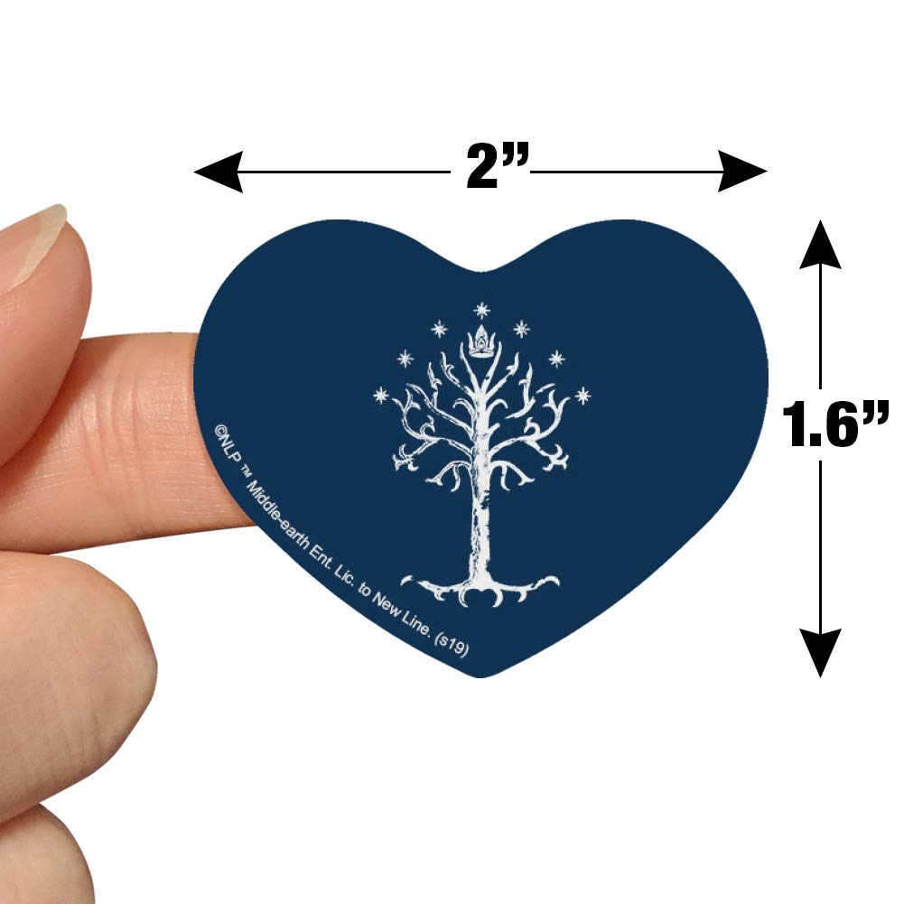 The Lord of The Rings Tree of Gondor Heart Shaped Planner Stickers - Scrapbook Journal Decals for Bullet Journals, DIY Crafts & Gift Wrapping (Set of 50)