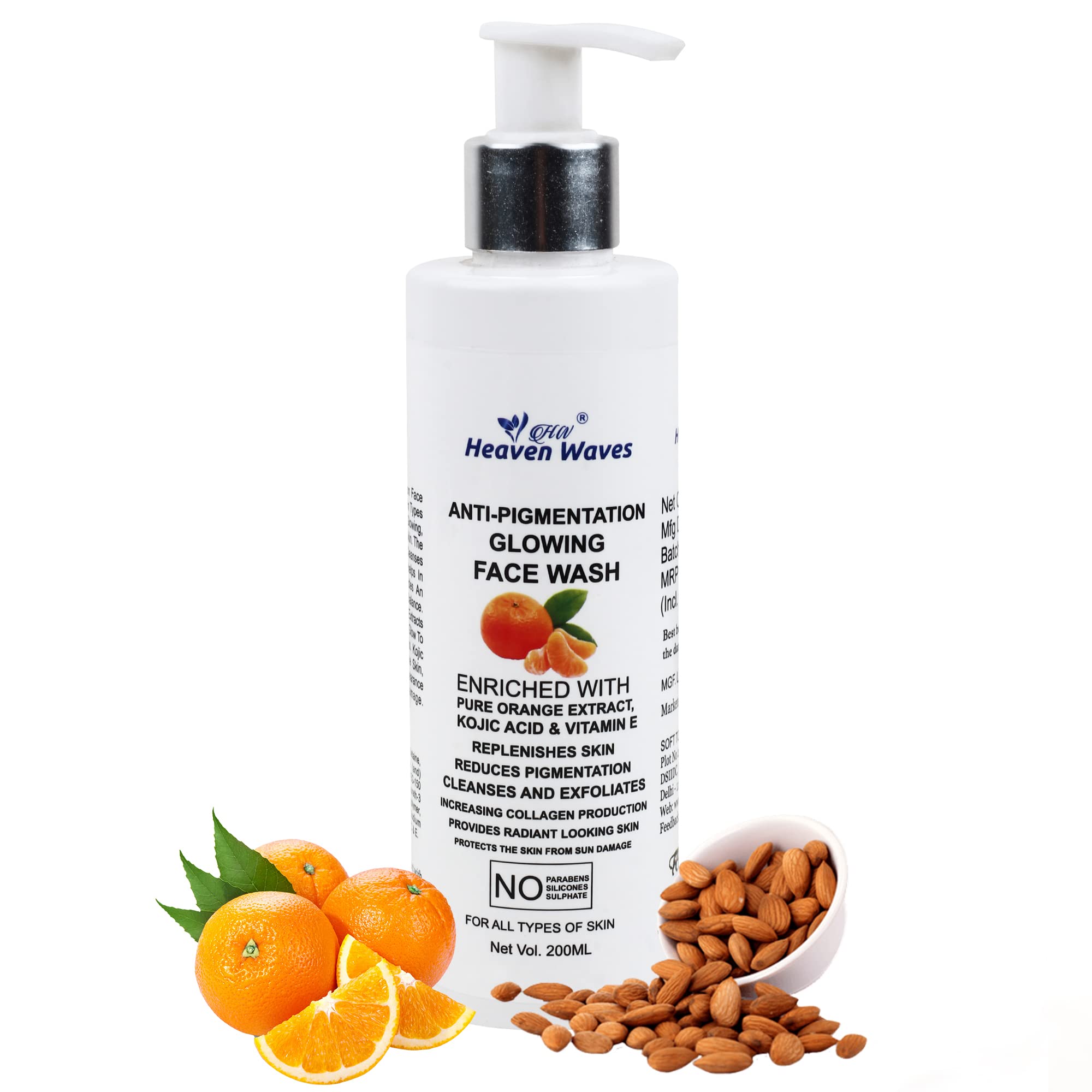 Heaven Waves Anti-Pigmentation Face Wash 200ml - Brightening Cleanser for Dark Spots & Uneven Skin Tone | Perfect for Daily Skincare Routine & Acne-Prone Skin