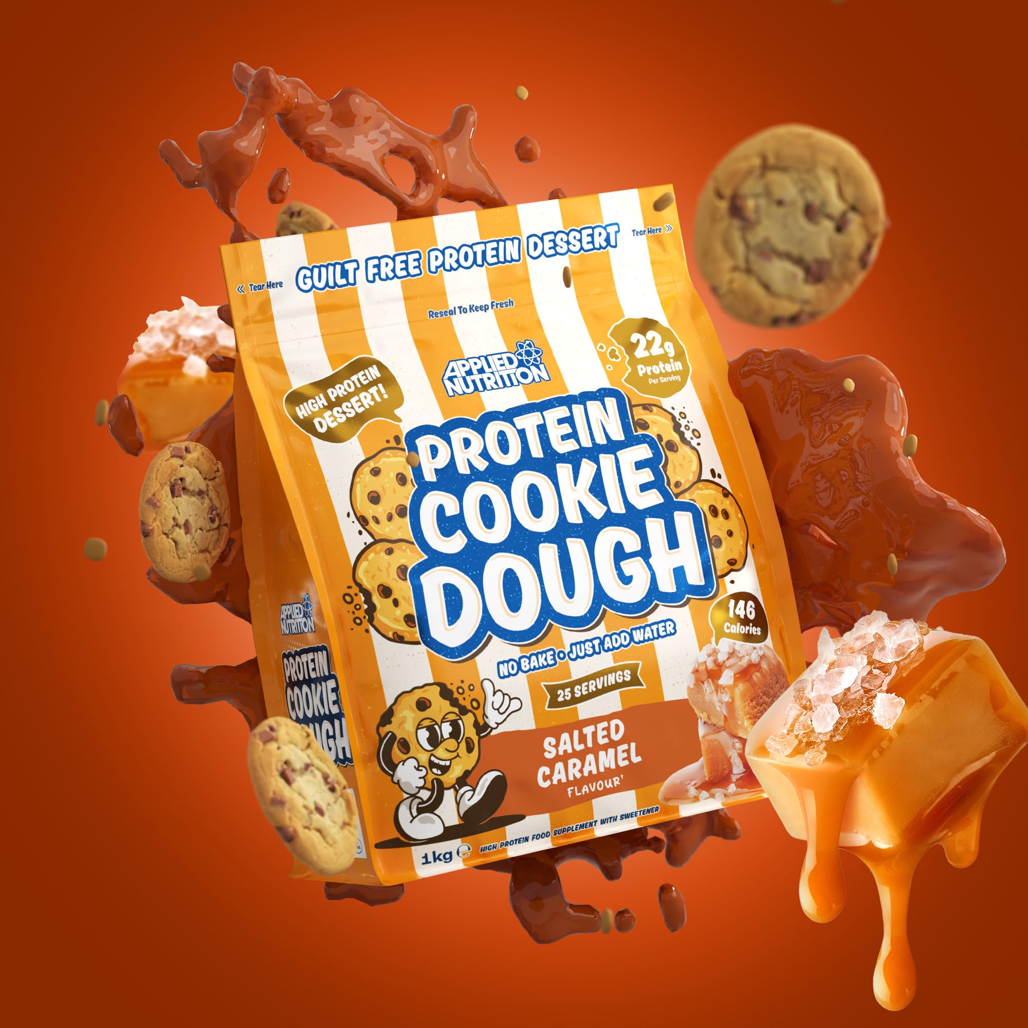 Applied Nutrition Protein Cookie Dough 1kg - High Protein Snack for Fitness & Weight Loss | Perfect for Post-Workout Recovery & Healthy Dessert