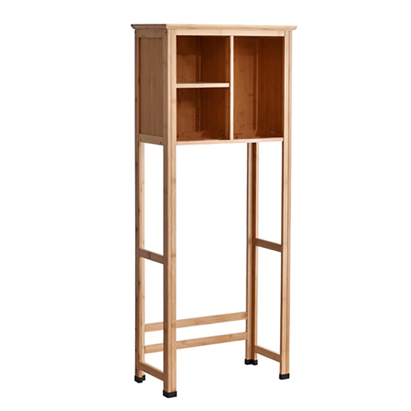 WQEUN Over Toilet Space Saver - Bamboo Bathroom Storage Shelf & Organizer Rack | Perfect for Small Bathrooms, Apartments & Powder Rooms