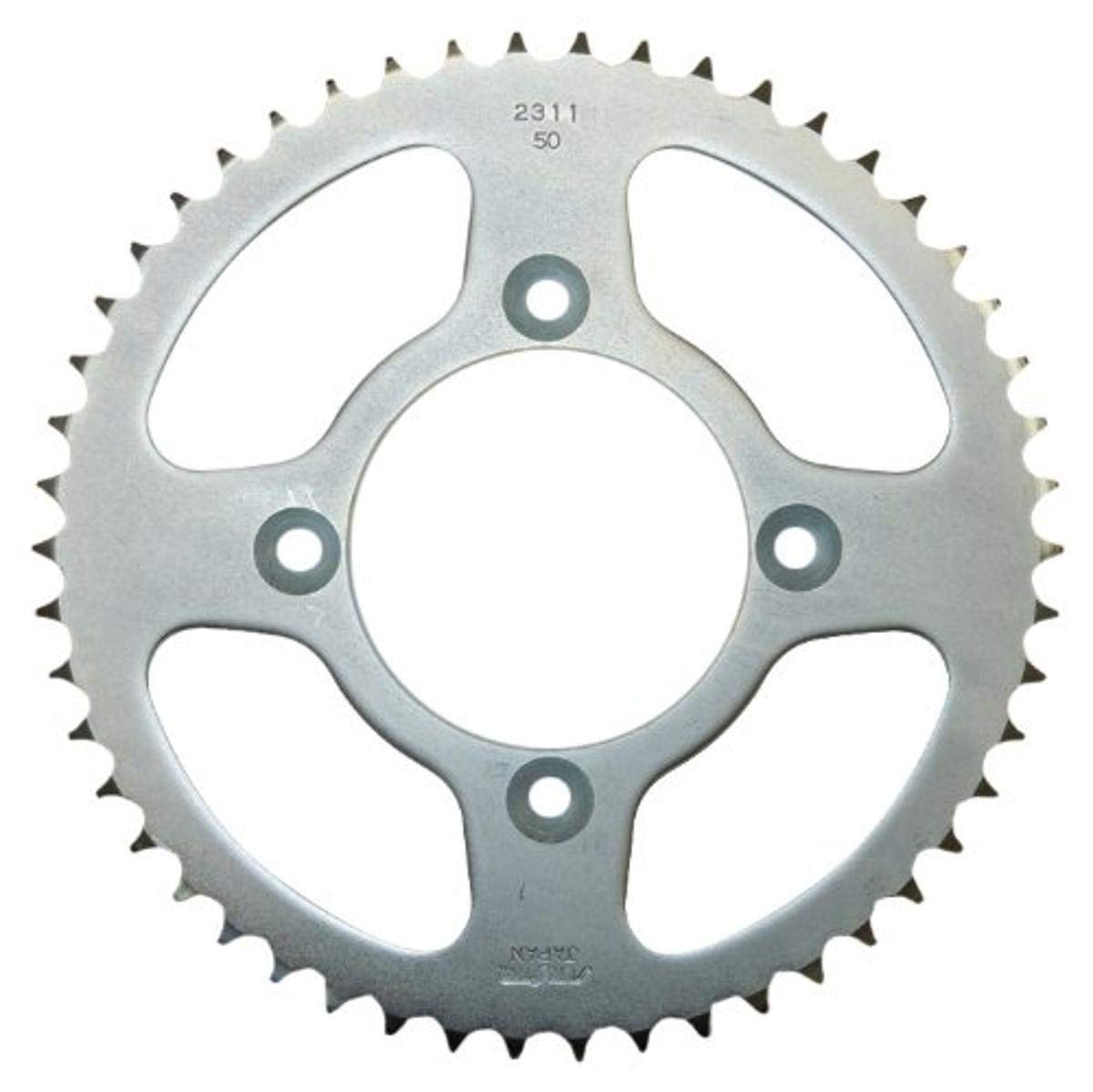 50-Teeth 428 Chain Size Rear Steel Sprocket for Motorcycle & ATV - High Performance Silver Alloy Replacement Sprocket for Smooth Riding & Off-Road Adventures