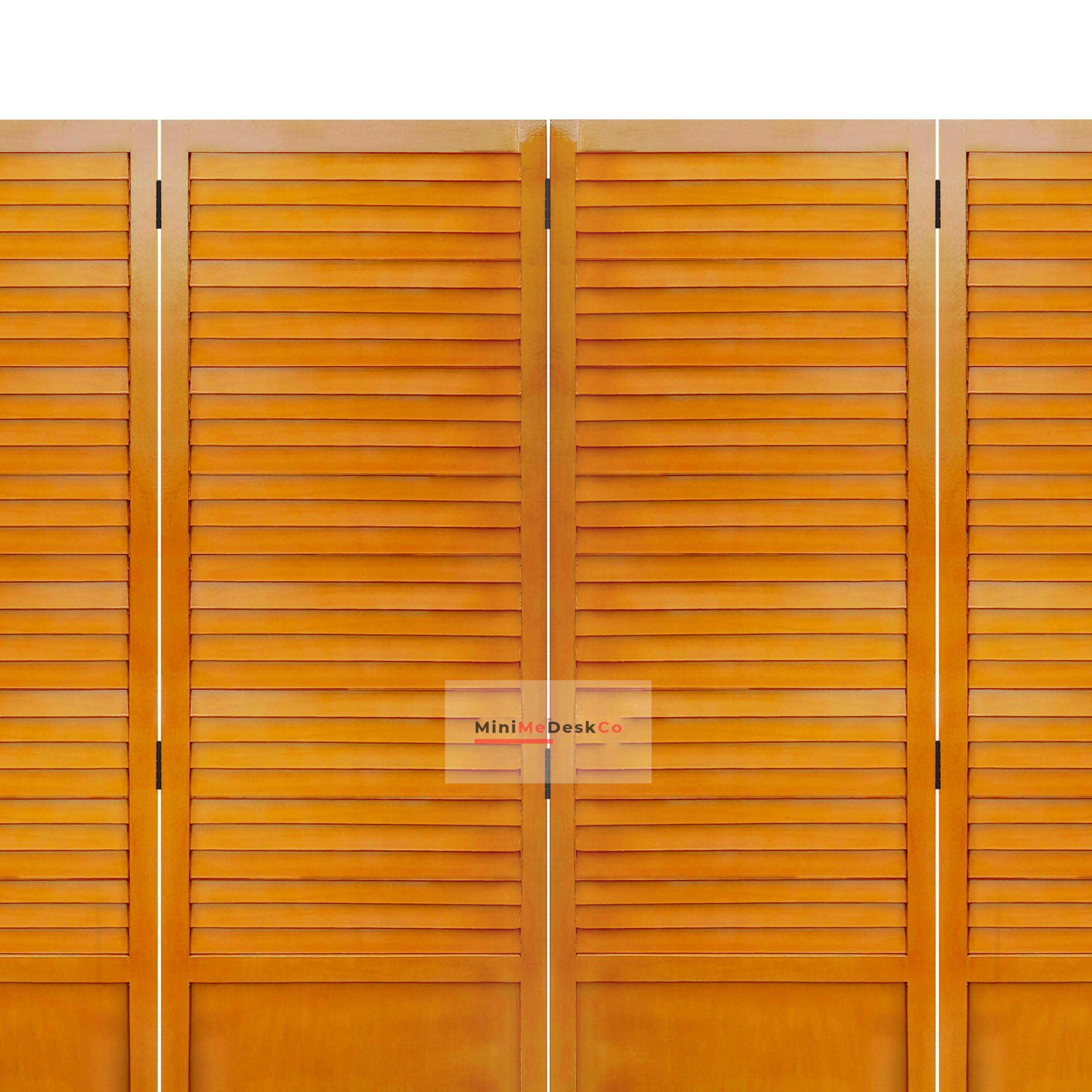 MiniMeDeskCo 3-Panel Wood Room Divider Screen - Portable Partition for Living Room, Bedroom, Office, Restaurant & Hallway - Space Separator with Stand for Home & Commercial Use