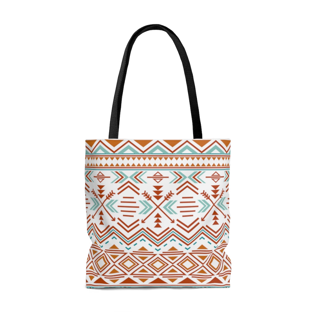 Stylish Midwest Boho Chic Southwestern Reusable Tote Bag - Eco-Friendly Shopping Bag for Groceries, Beach & Farmers Market