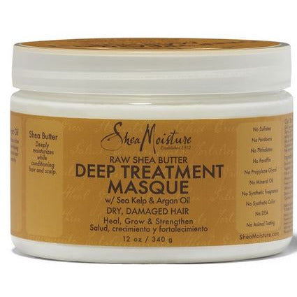 Organic Raw Shea Butter Deep Treatment 12oz - 100% Pure Unrefined Moisturizer for Hair & Skin - Made in Thailand | For Dry Scalp, Cracked Heels & Natural Hair Care