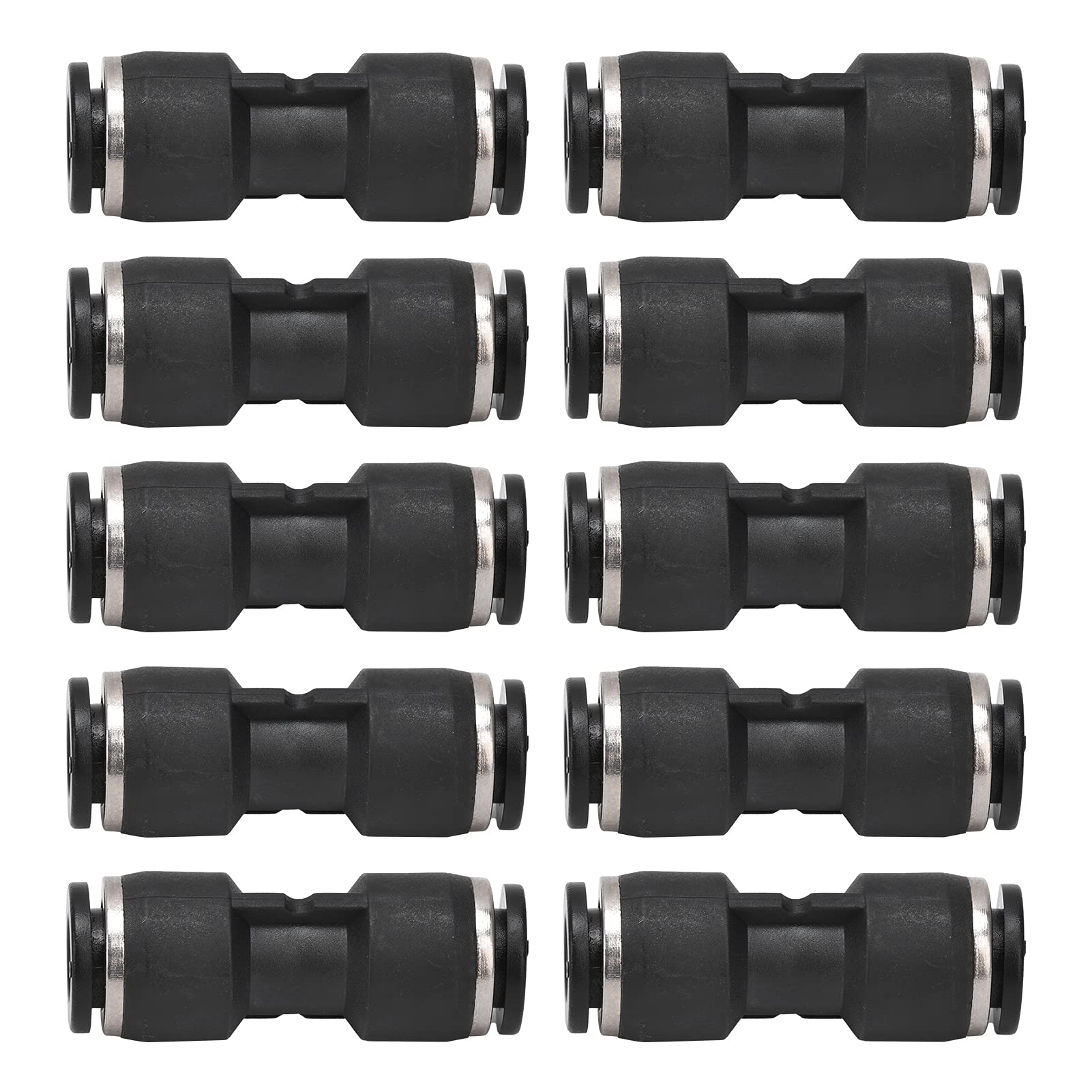 Pneumatic Pipe Connectors - Quick Connect Hose Fittings 8mm OD for Automation Equipment | Air Tube Connectors for Industrial Machinery & Robotics Systems