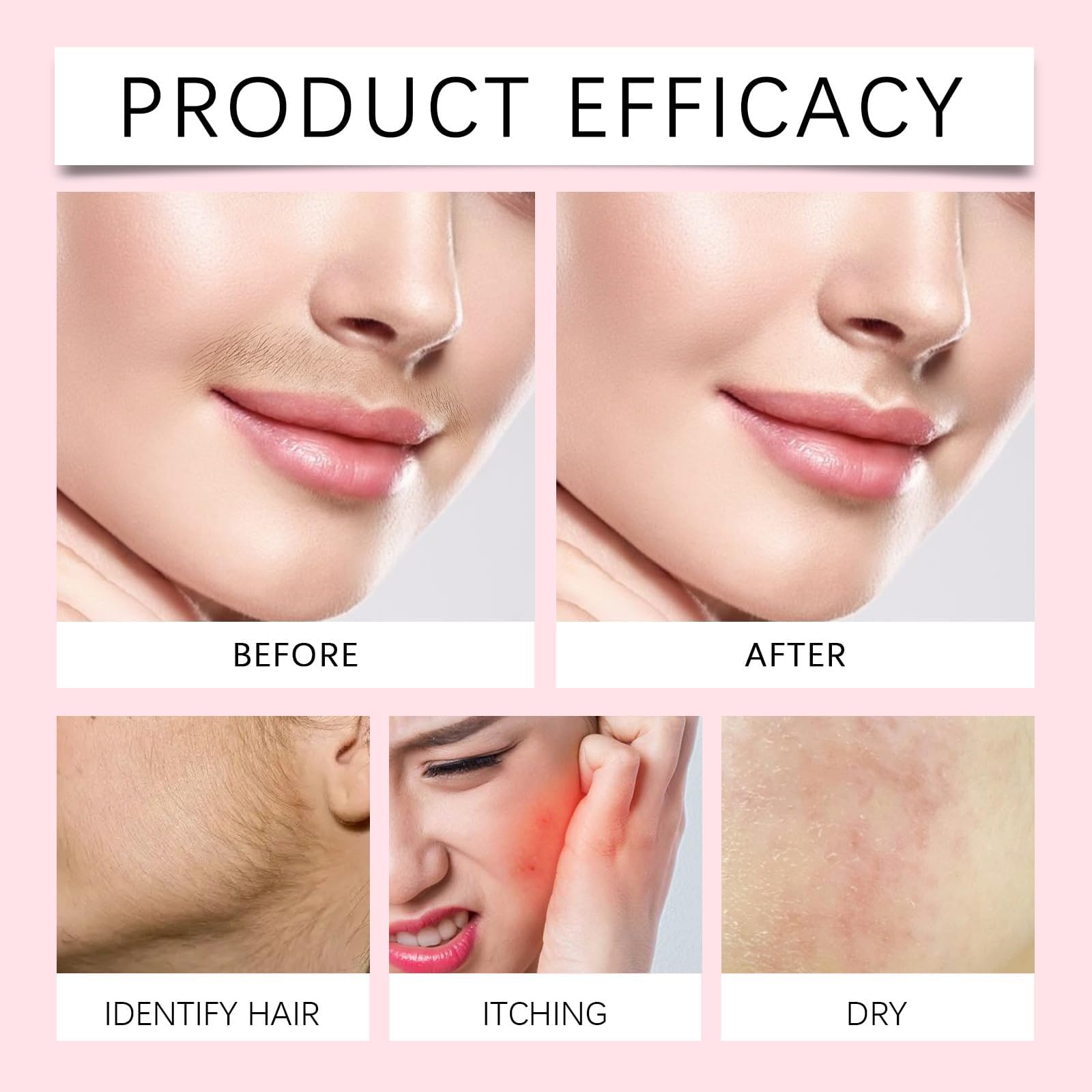 Auures Painless Hair Removal Cream for Women - 2025 New Facial Hair Removal Kit with Scraper | Smooth Skin for Face, Legs & Bikini Area | At-Home Hair Removal Solution