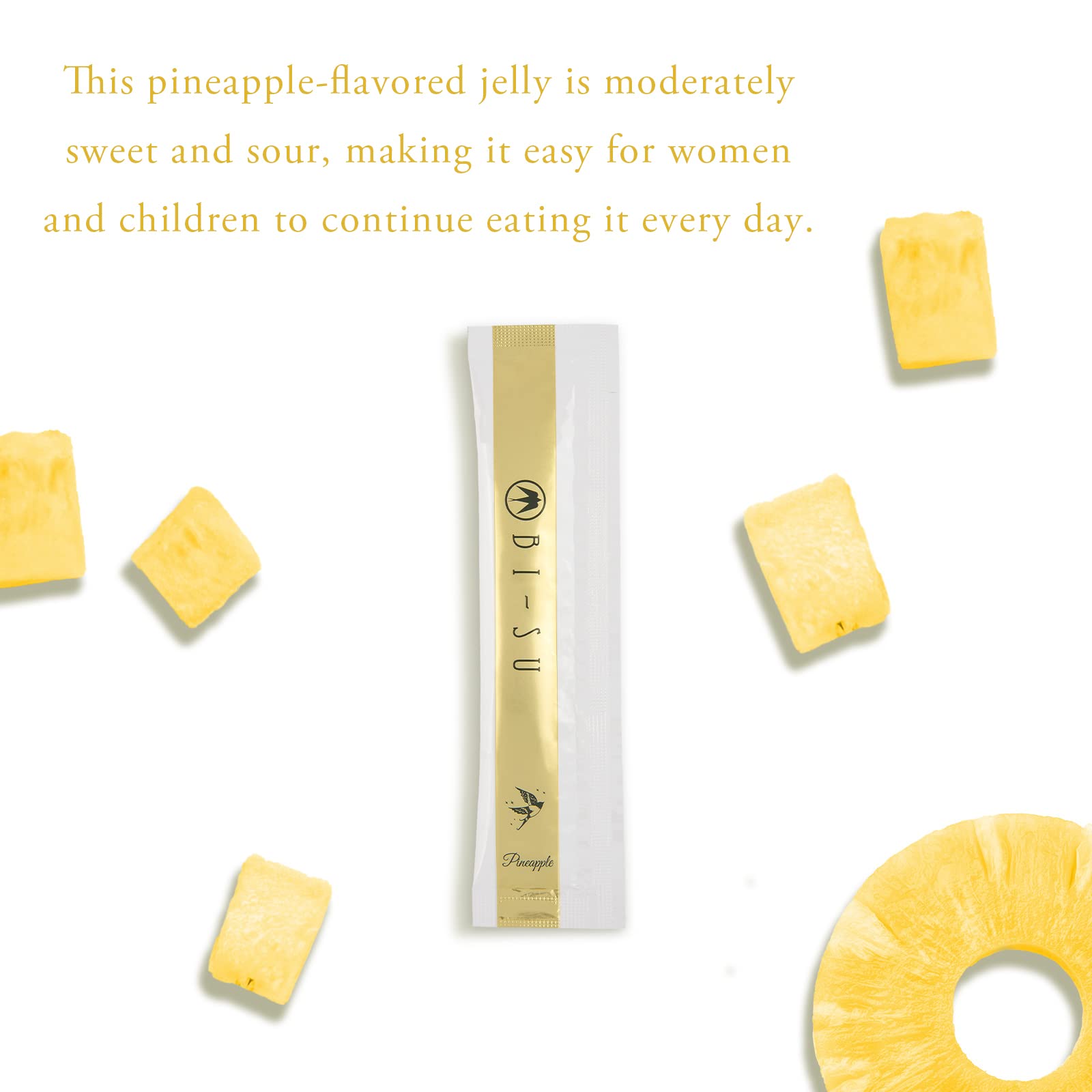 Premium Extract Jelly Stick - Natural Swiftlet Nest Collagen & Vitamin C for Anti-Aging Skincare | Improves Skin Elasticity & Immune Support | GI Health Booster | Delicious Pineapple Flavor (30 Count) - Perfect for Daily Beauty Routine & On-the-Go Wellness