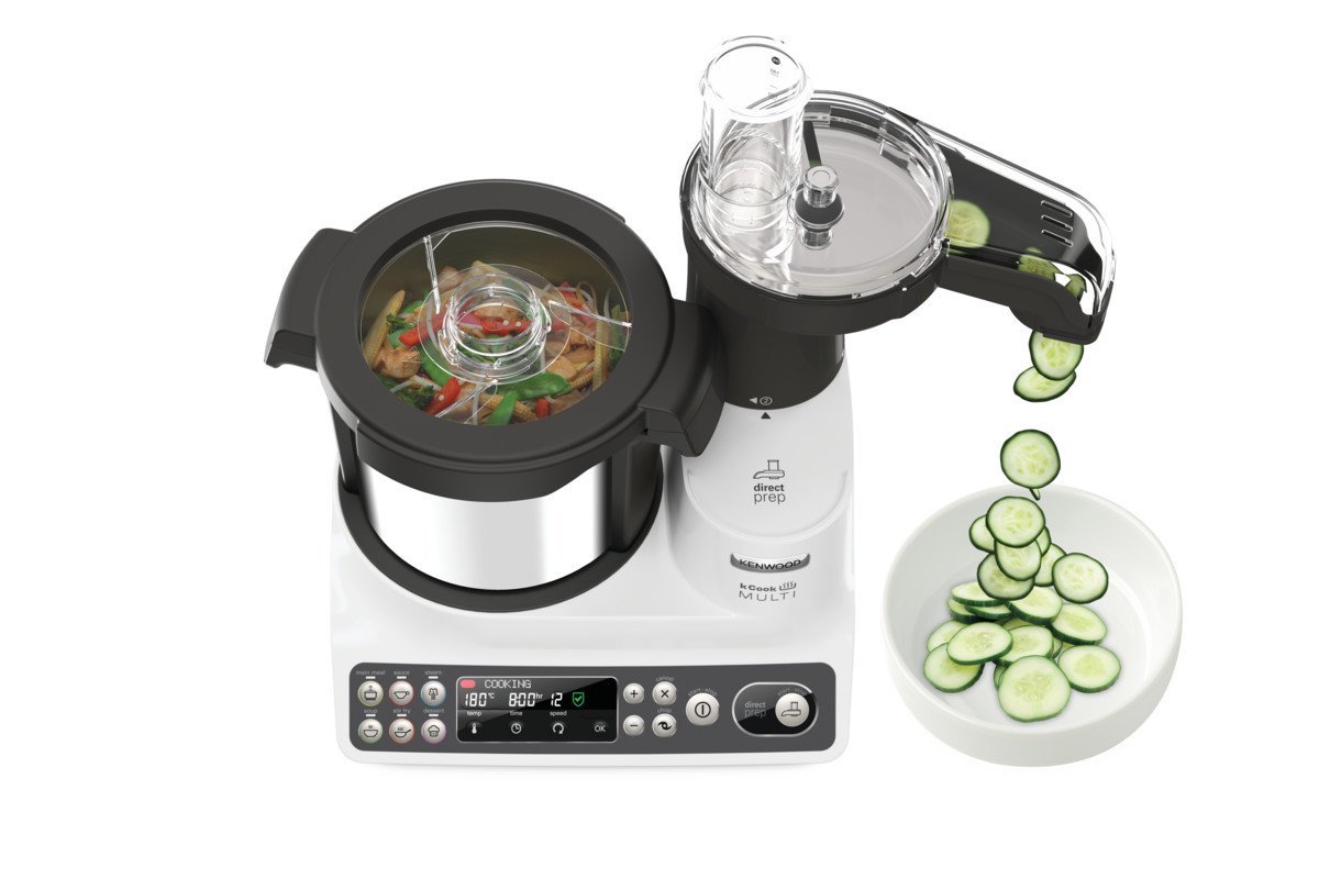 Kenwood Kcook Multi CCL401WH Smart Kitchen Robot - 5-in-1 Food Processor, Blender & Dough Maker (White/Black) | Perfect for Baking, Meal Prep & Healthy Cooking at Home