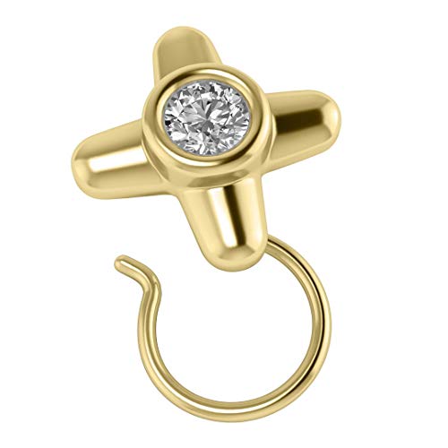 Cross Nose Ring Studs