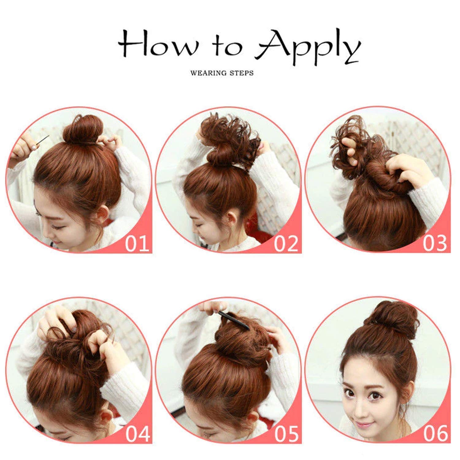 ORIBOX Messy Bun Hair Extension for Women & Girls - Natural Brown Hairpiece | Clip-in Ponytail Extension | Easy to Use & Style | Perfect for Parties, Weddings & Everyday Hairstyles