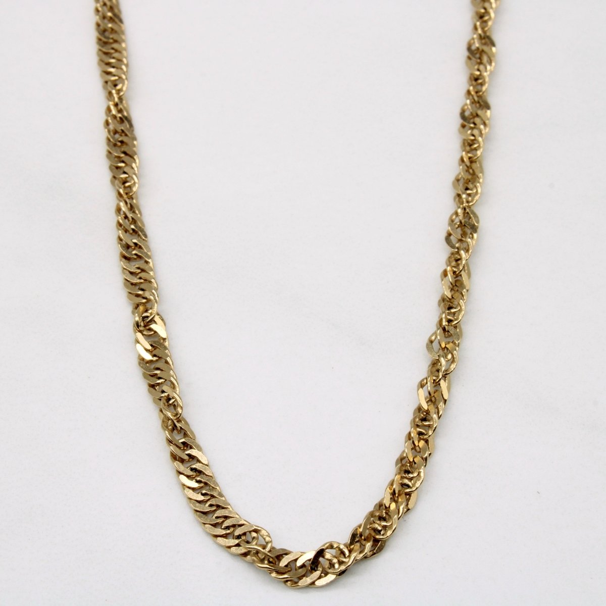 10K Yellow Gold Chain Necklace for Women - 16 Inch Solid Gold Rope Chain - Perfect for Everyday Wear, Layering & Gifting