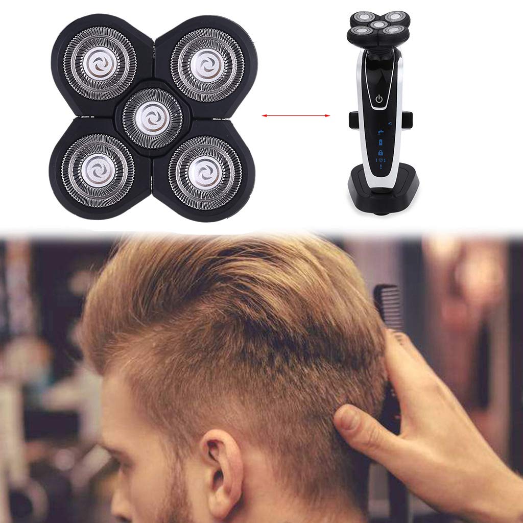 Electric Shaver Replacement Heads - 5-Blade Replacement Razor Heads for Electric Shavers - Perfect for Men's Grooming & Travel Shaving Accessories