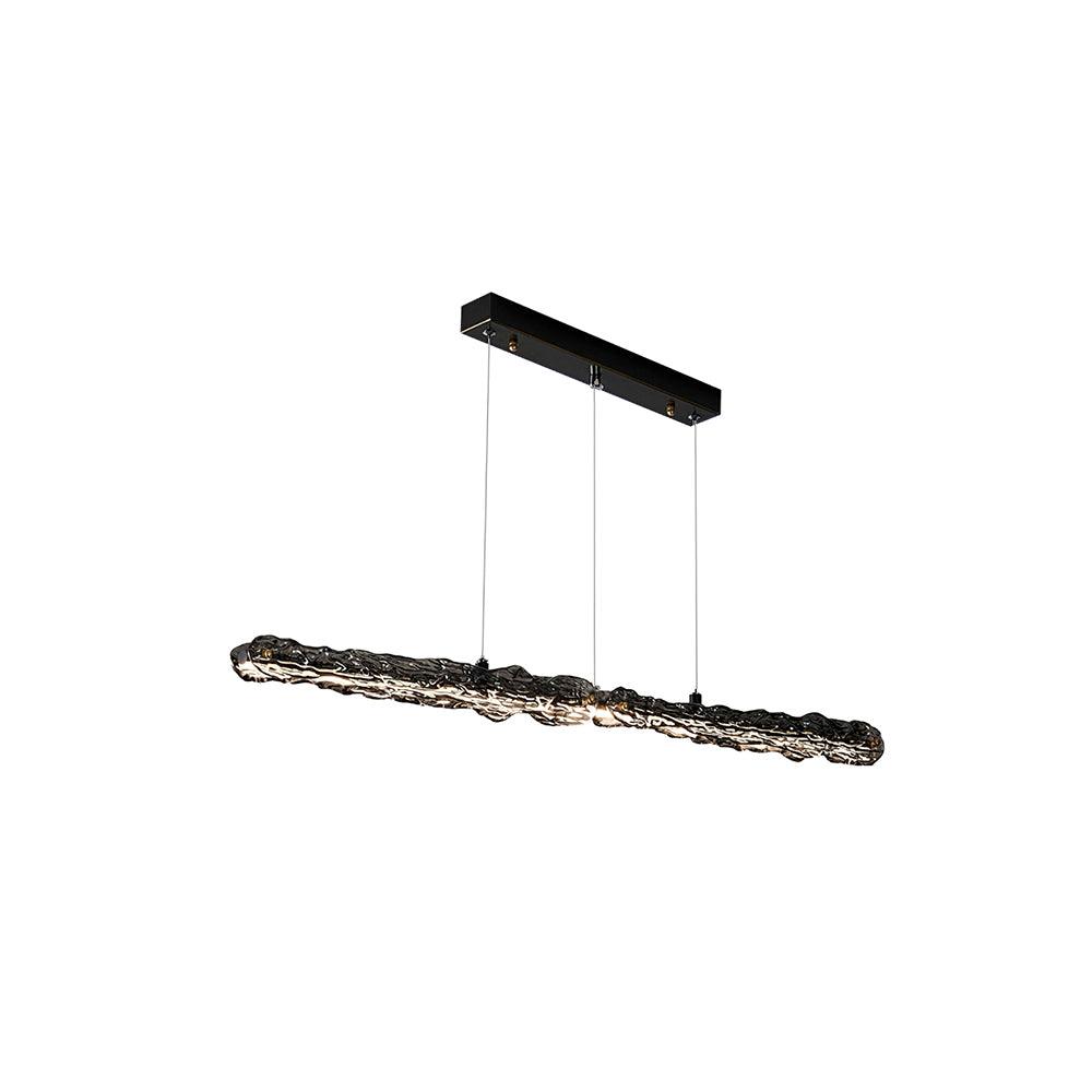 Modern LED Linear Pendant Light Fixture - Adjustable Dimmable Hanging Lamp for Kitchen Island, Dining Room & Office Lighting | Energy Efficient Contemporary Design