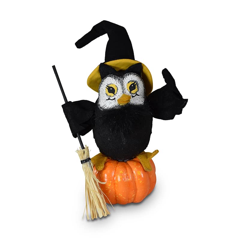 7in Moonlight Owl on Pumpkin