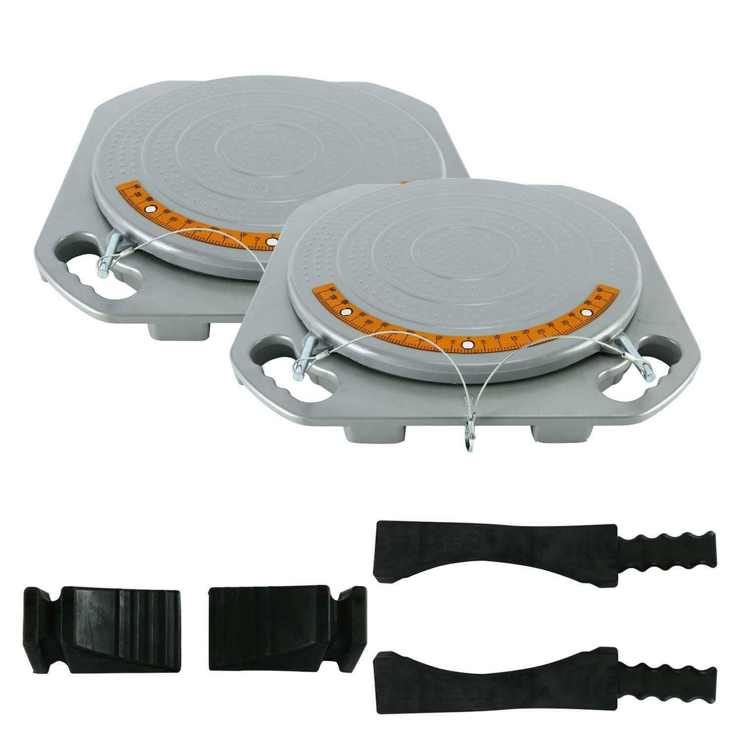 10,000 lb Capacity Wheel Alignment Turntable Turn Plates with Transition Bridge & Thrust Block - Professional Vehicle Wheel Alignment Tool for Auto Repair Shops & DIY Garage Use