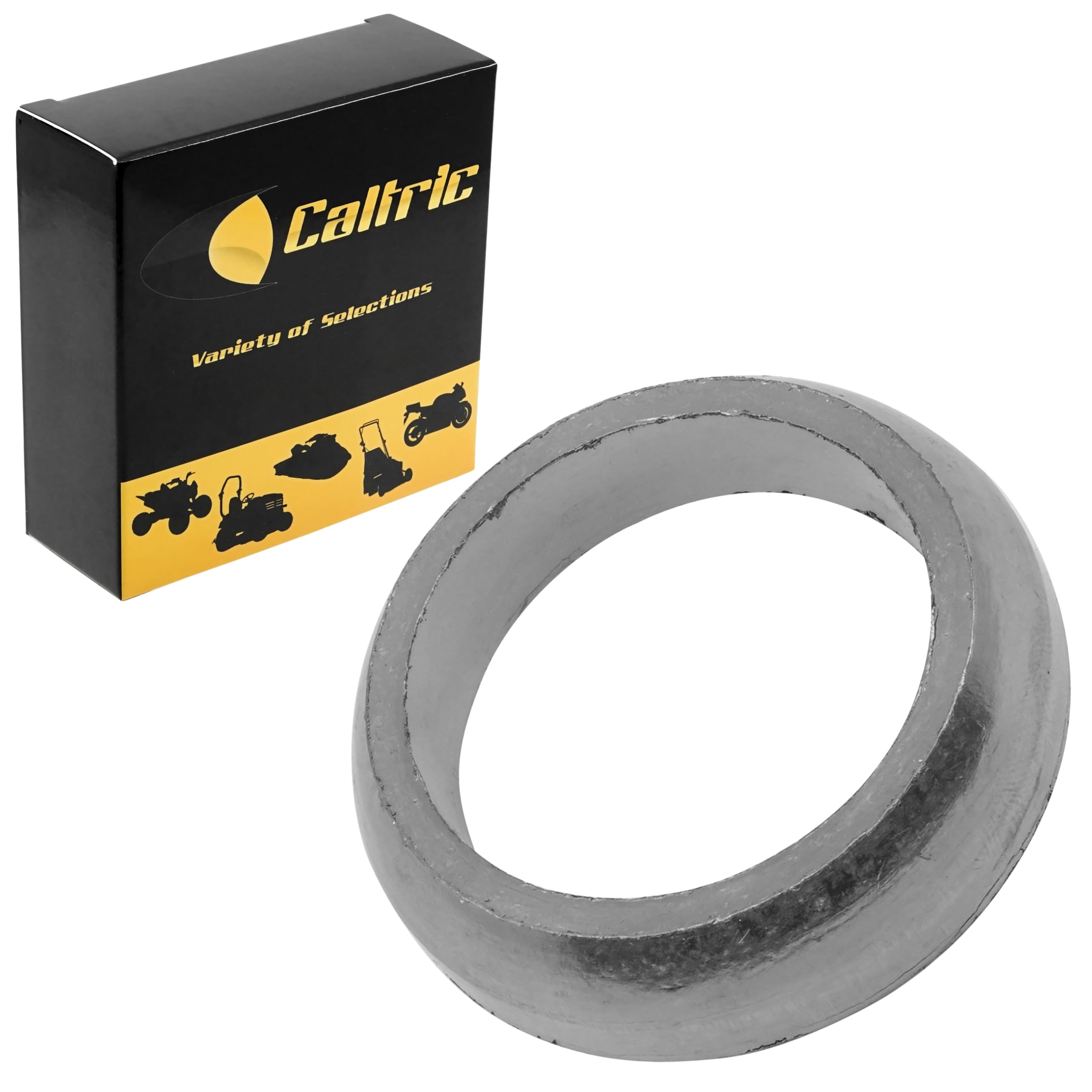 Caltric Exhaust Muffler Donut Gasket Seal Replacement for Arctic Cat 400 4X4 ATV (2004-2008, 2010, 2011, 2013-2014 Models) - Durable Engine Repair Part for Off-Road Adventure & Trail Riding