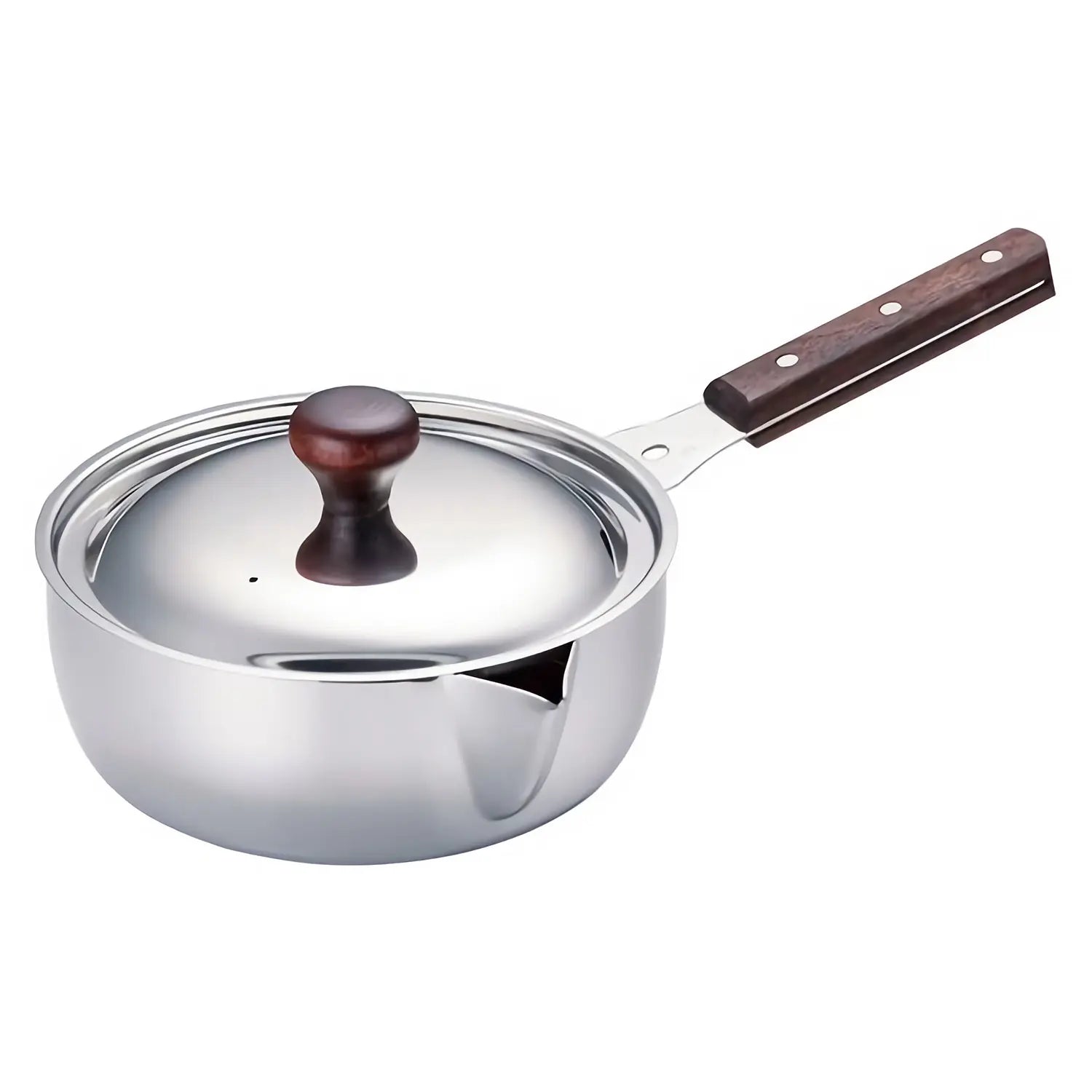 Gyokkodou Stainless Steel Induction Saucepan with Measuring Scale & Glass Lid - Perfect for Cooking, Boiling & Simmering Soups, Sauces & Stews