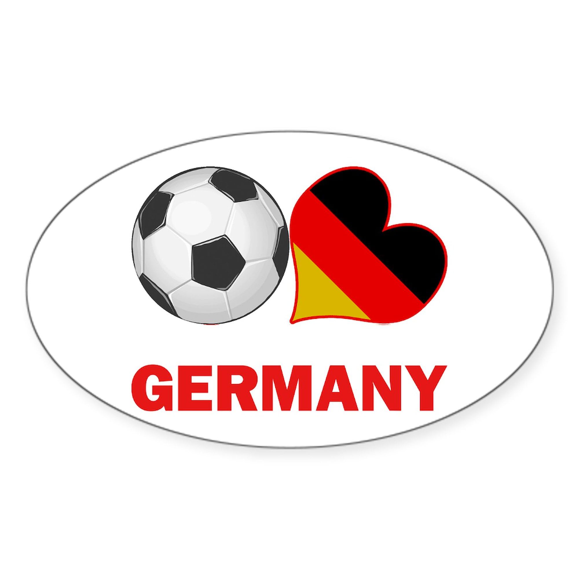 German Soccer Fan Oval Car Bumper Sticker - High Quality Vinyl Decal for Cars, Trucks & Windows - Show Team Spirit at Games & Tailgates