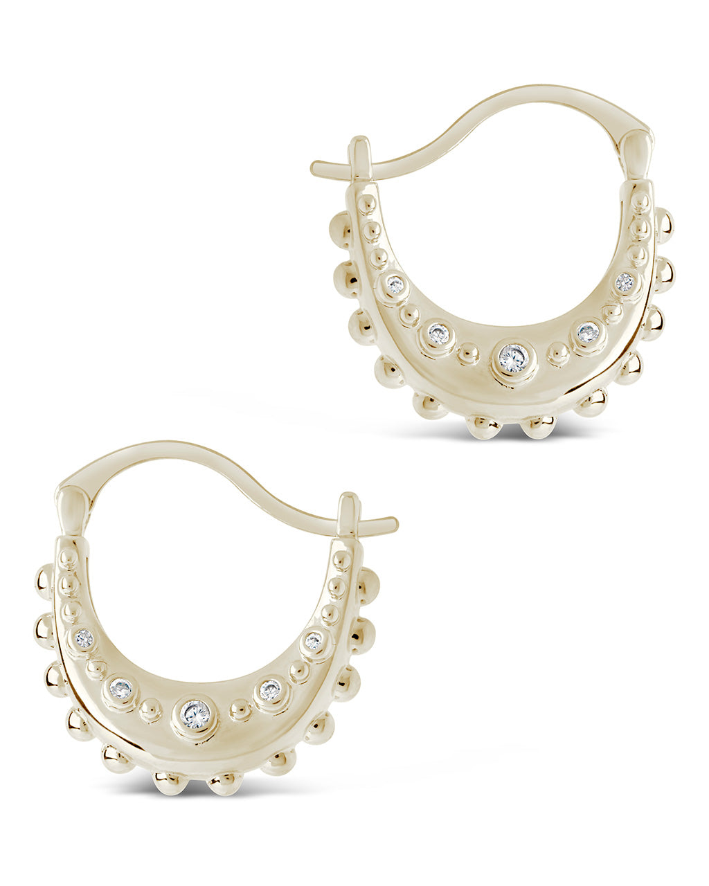 Oriana CZ Hoop Earrings for Women - 925 Sterling Silver Cubic Zirconia Hinged Hoops - Perfect for Parties, Weddings & Everyday Wear