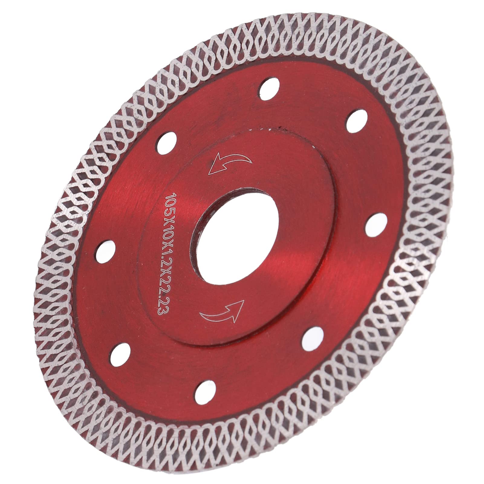 Premium Saw Blade for Tile Saws - Hot Pressed Dry/Wet Cut Universal X-Shaped Teeth for Marble, Granite & Ceramic (Red) - Perfect for DIY Home Renovation & Professional Stone Cutting Projects