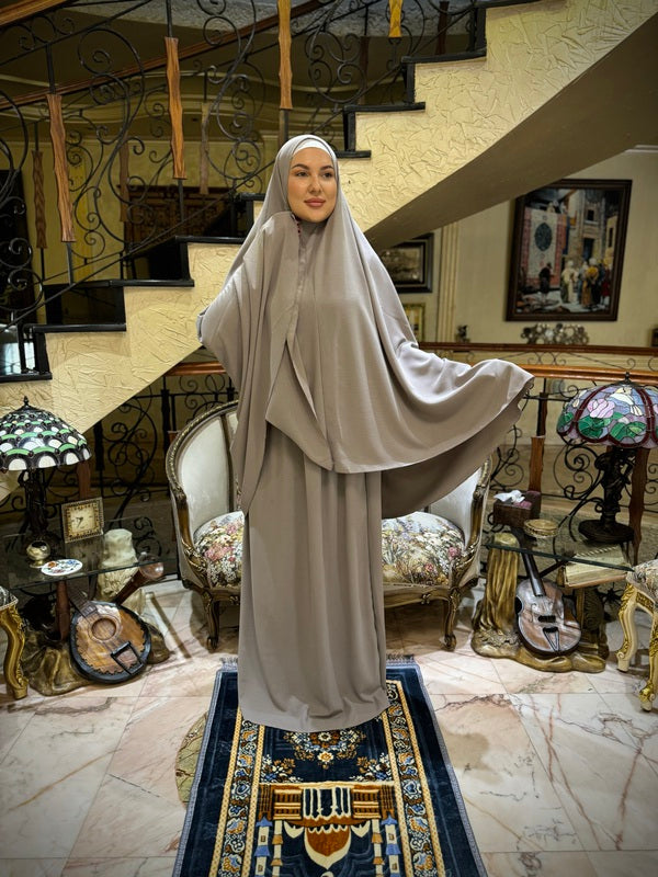 Modern Prayer Set with Stylish Fabric - Premium Islamic Prayer Mat & Accessories for Home, Mosque & Travel - Perfect for Daily Salah & Ramadan Worship