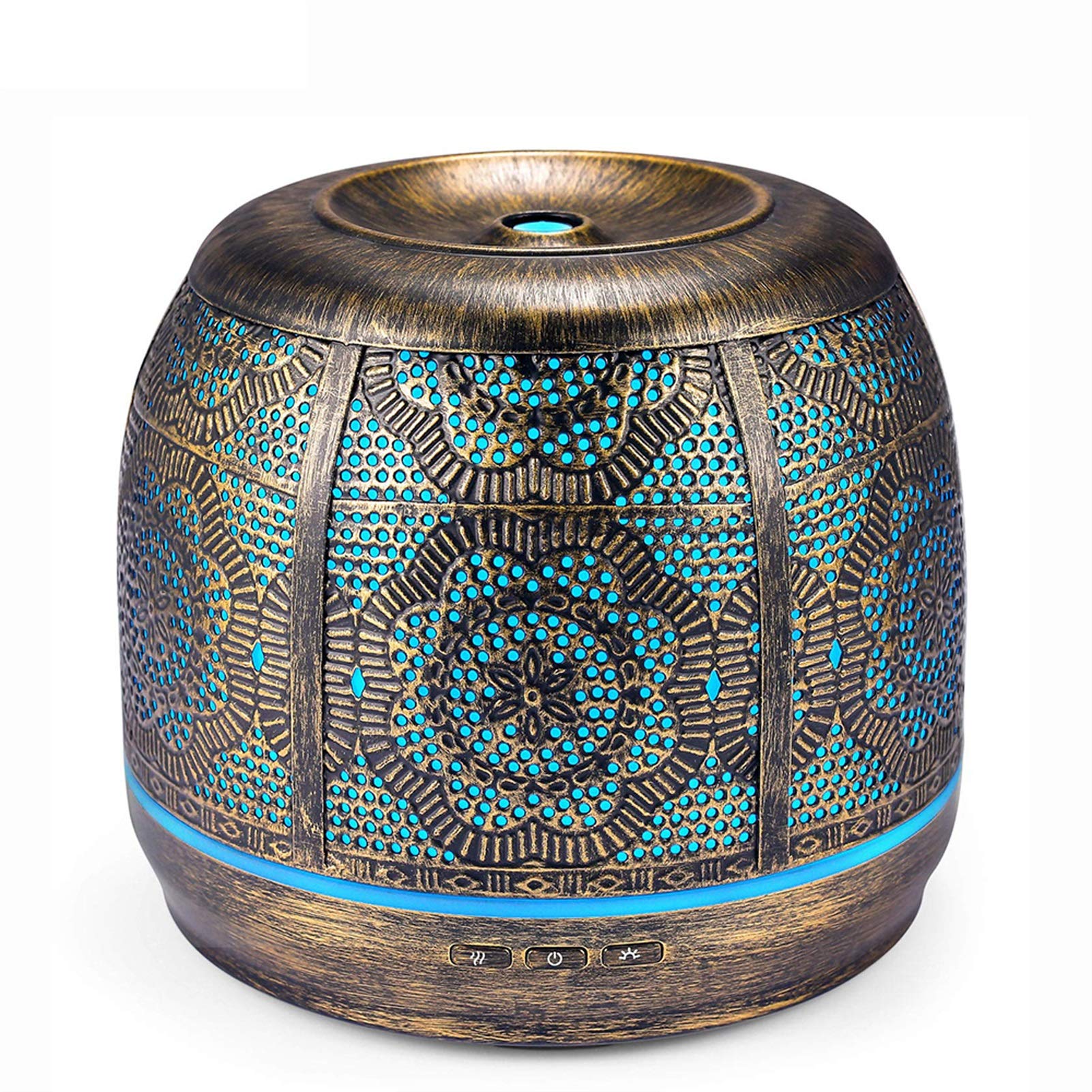 **Cuiqiuju 500ml Bronze Metal Essential Oil Diffuser - Aromatherapy Humidifier with 7 Color LED Lights for Home, Office, Baby Room | US Plug (Bronze)**    **Perfect for:** Relaxation, stress relief, improving sleep, and creating a soothing ambiance in bedrooms, nurseries, or workspaces.