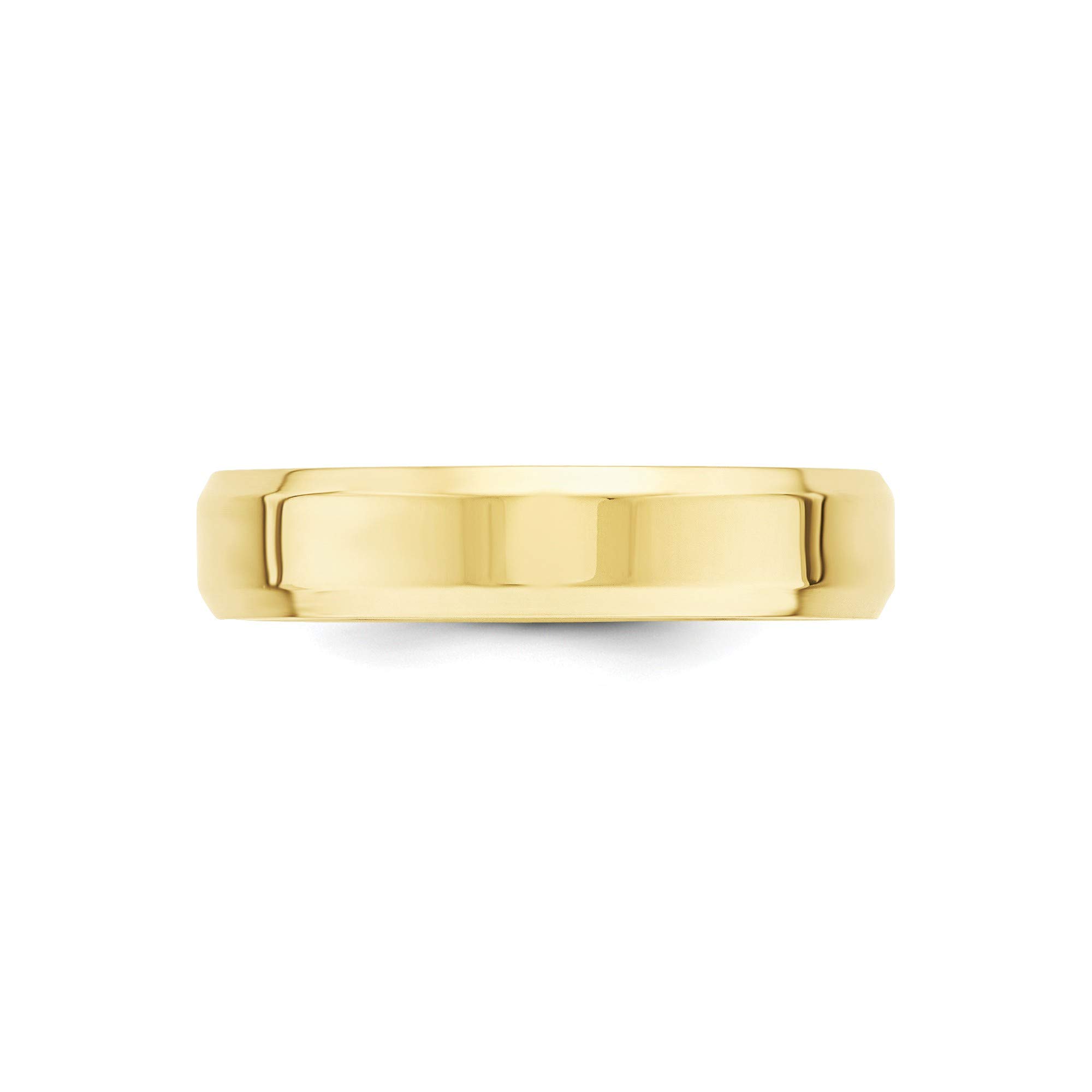 10k Yellow Gold 5mm Comfort Fit Band Ring for Men - Size 9