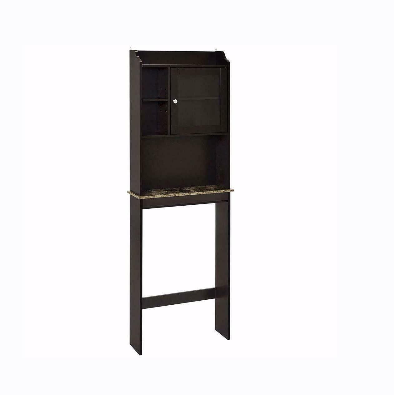 ADHW Over-The-Toilet Bathroom Storage Cabinet - Space Saving Medicine Cabinet Organizer with Shelves & Rack | Modern Classic Design for Bathroom Organization (Perfect for Small Bathrooms, Apartments & Powder Rooms)