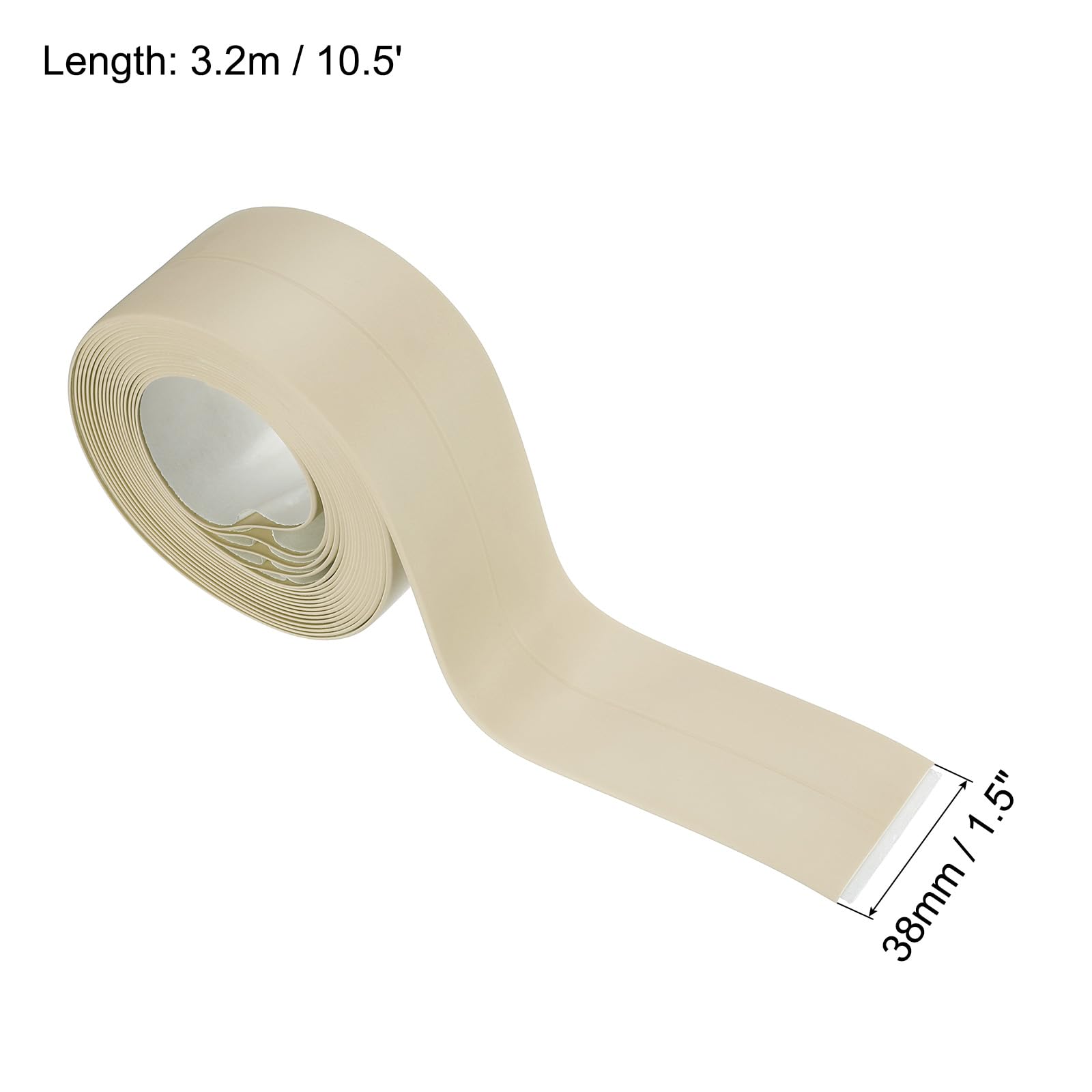 Waterproof Self-Adhesive PVC Seal Caulk Strip Tape 1.5