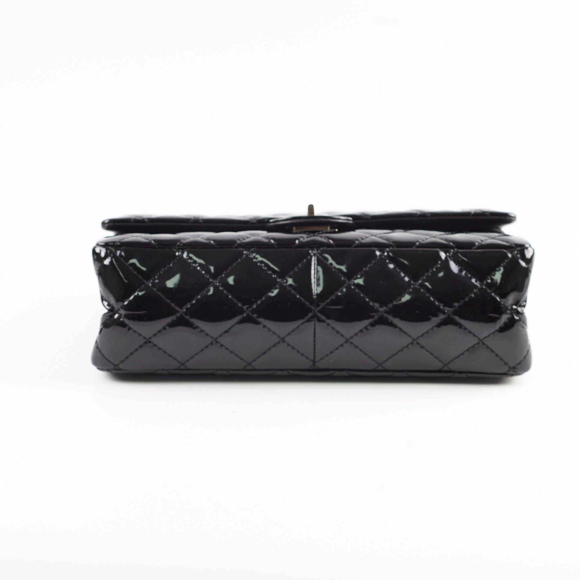 Chanel Reissue 226 Patent Leather Handbag Black with Silver Hardware - Luxury Crossbody Bag for Women, Perfect for Evening Events & Date Nights