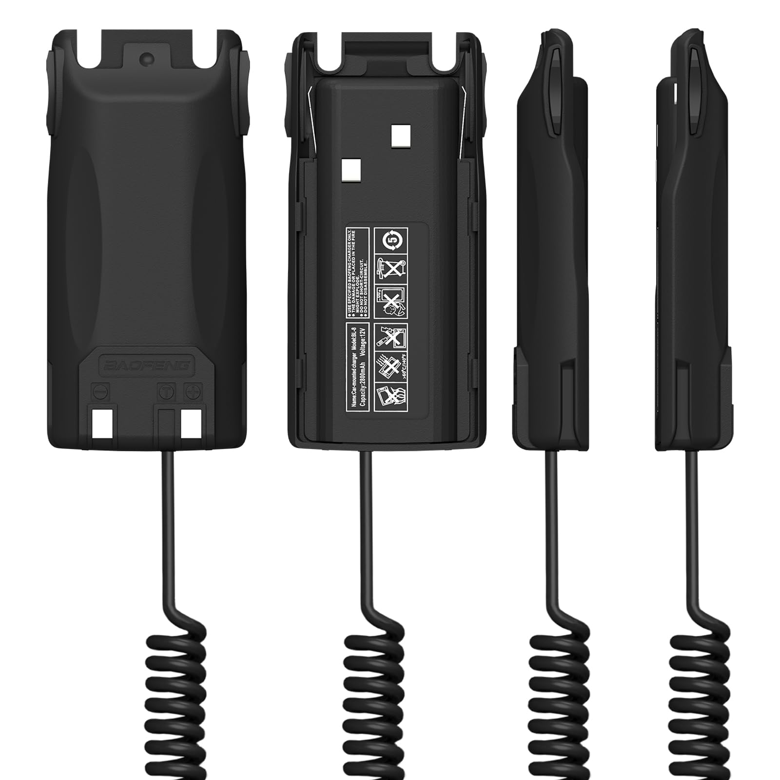 2 Pack 7.2V BAOFENG Car Charger Battery Eliminator - Heat Resistant Power Adapter for UV-82/UV-82HP/UV-89 Dual Band Radios - Perfect for Road Trips, Emergency Communication & Trucking