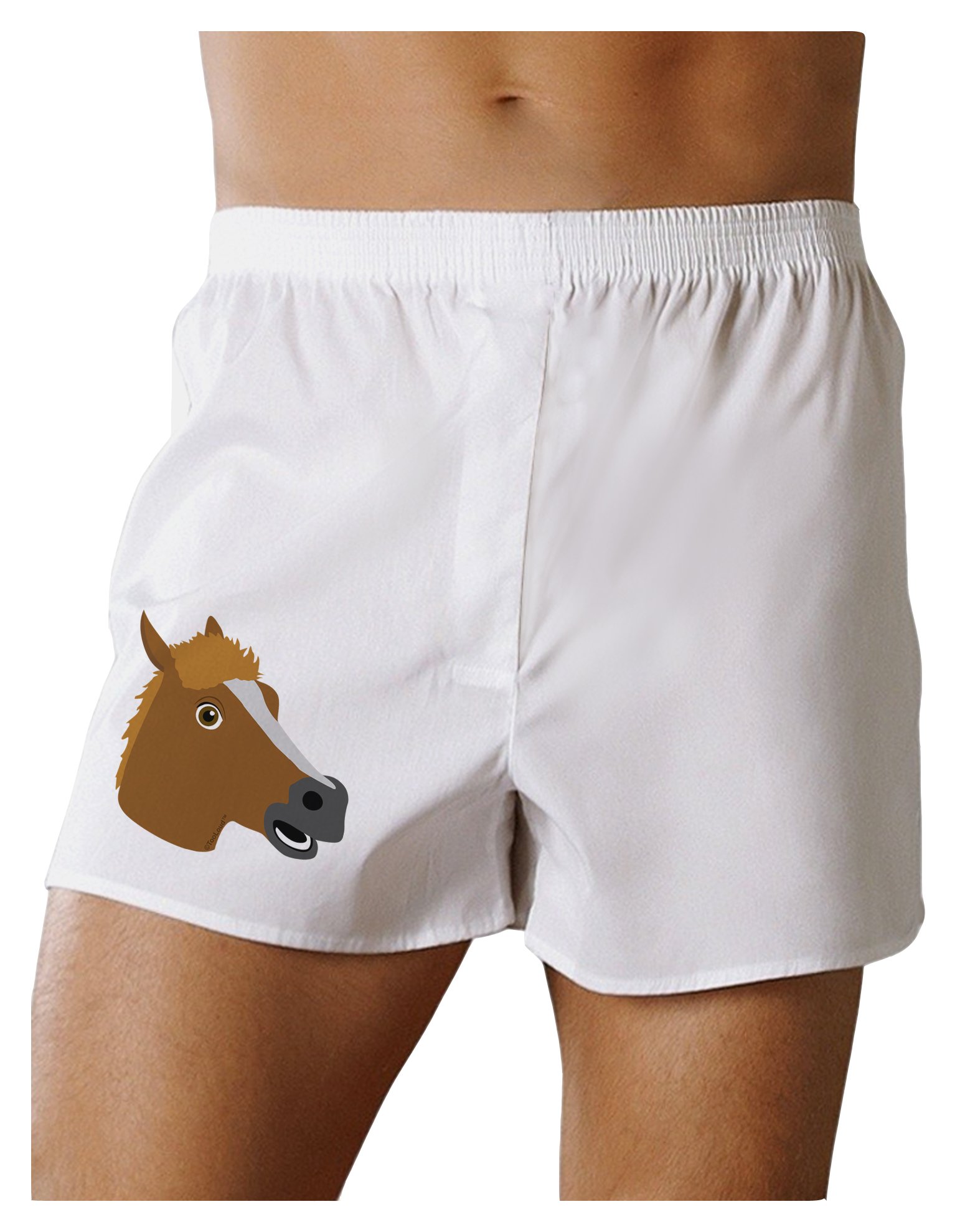 Funny Cartoon Horse Head Boxer Shorts for Men - Comfortable & Breathable Underwear for Casual Wear, Lounge, and Gifts