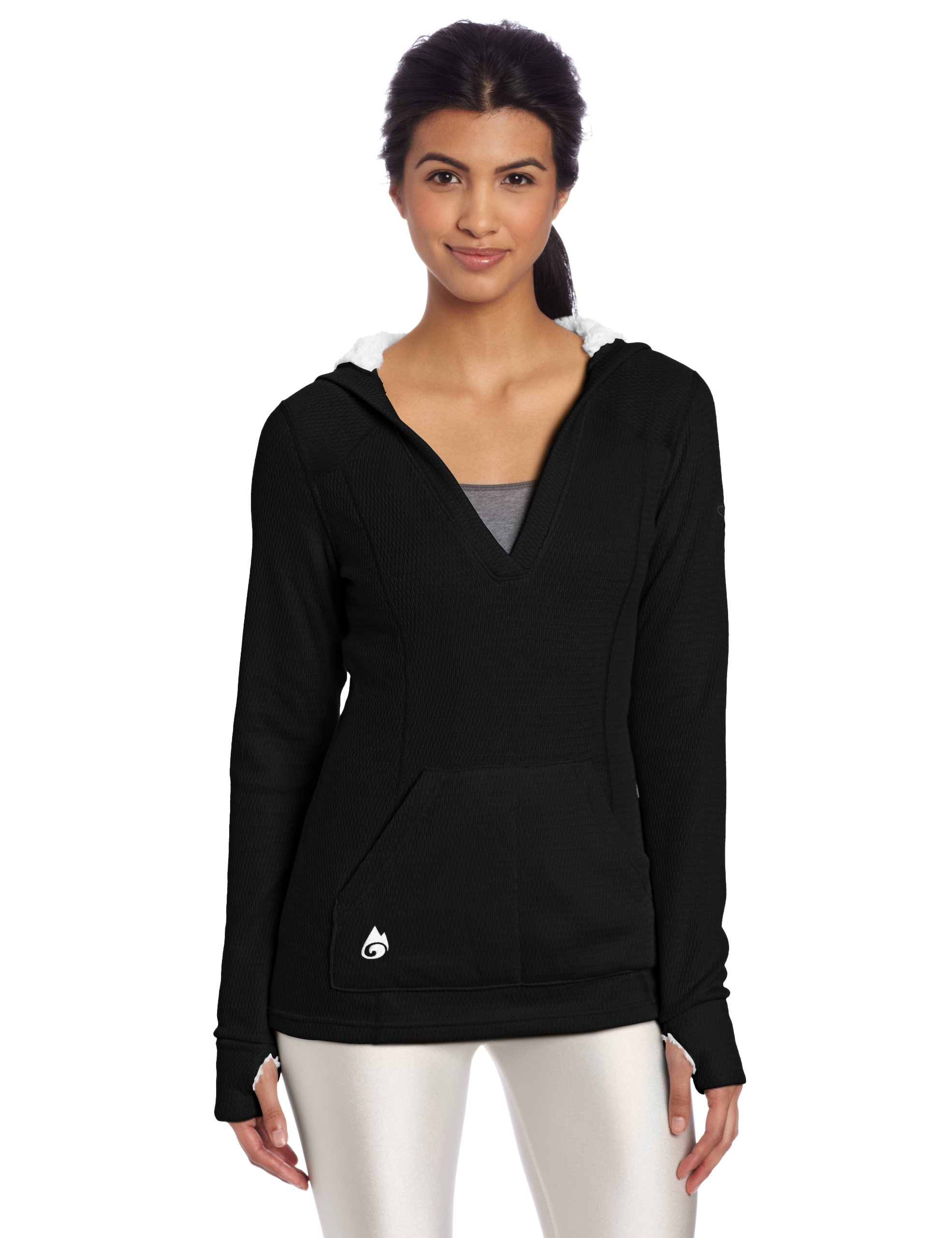 Hot Chillys Women's Swirl Hoodie - Soft Fleece Pullover with Thumb Holes for Outdoor Activities & Cold Weather