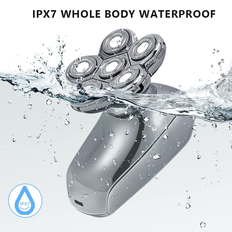 6-in-1 Electric Razor for Men - USB Rechargeable Wet/Dry Shaver with Fast Charging & Waterproof Design - Perfect for Travel, Home & Gym Use - Beard Trimmer & Shaving Machine for Smooth Shave