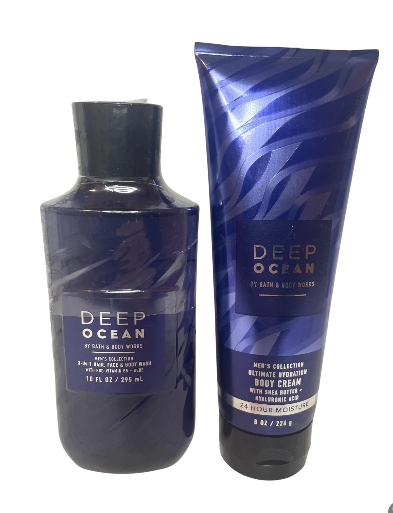 Bath & Body Works Men's Deep Ocean Ultimate Hydration Body Cream & Body Wash 2-Piece Gift Set - Moisturizing Skincare for Men, Perfect for Shower & Daily Use