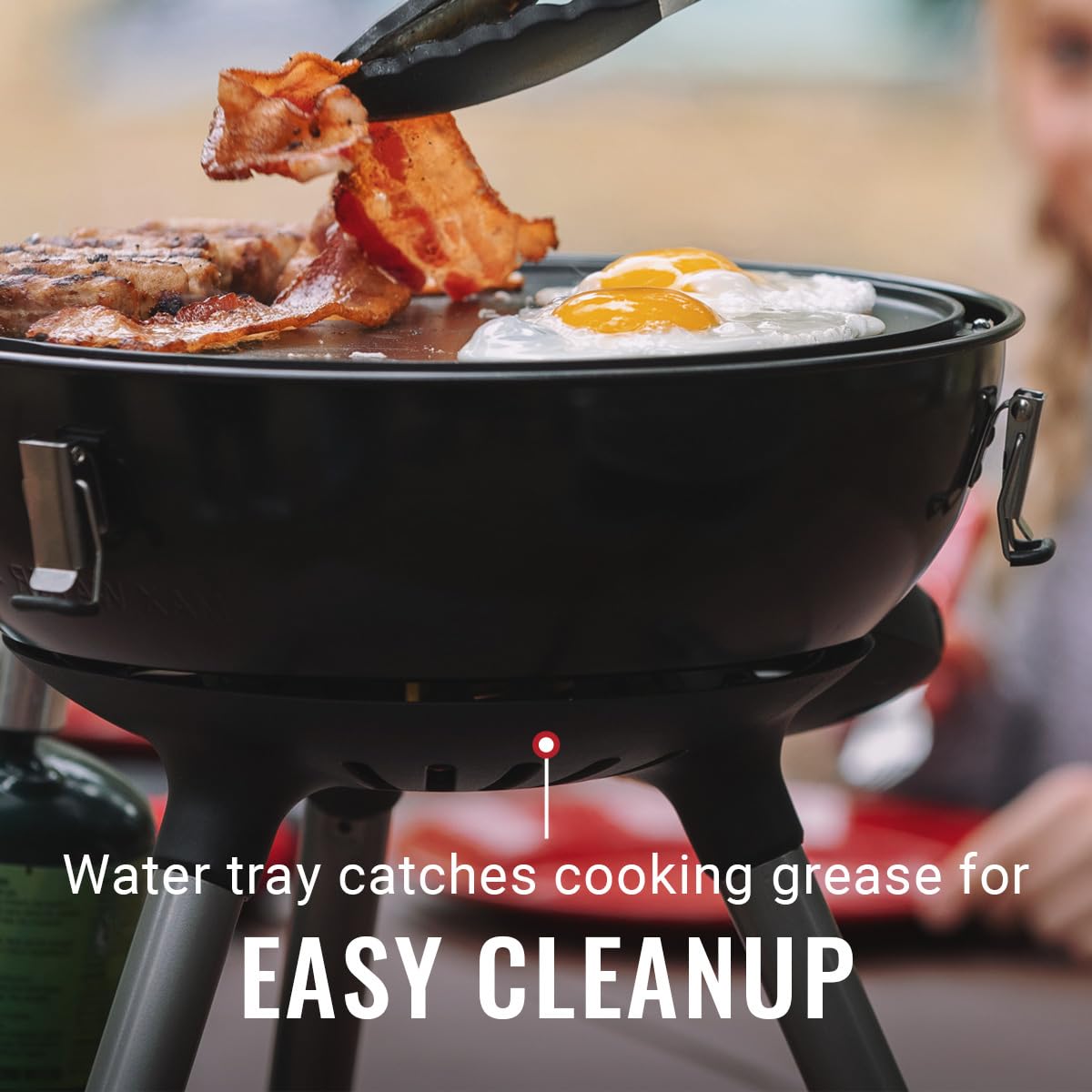 Coleman 4-in-1 Portable Propane Camping Stove with Wok, Griddle & Grill - 7000 BTU InstaStart Ignition & Grease Tray - Perfect for Outdoor Camping, Tailgating, Backyard BBQs & Picnics